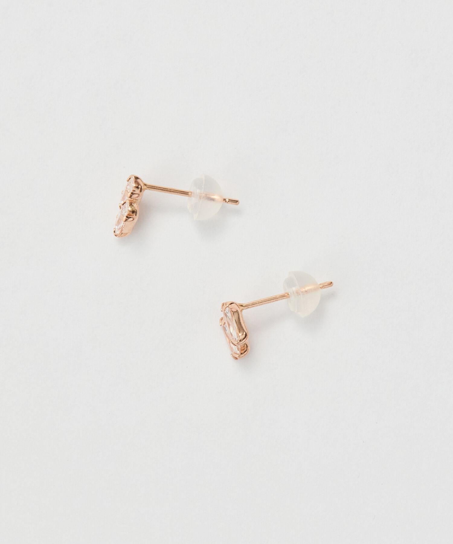 Phoebe「【K10】ツインバケットピアス　ローズゴールド/BOX付き」|ピアス|