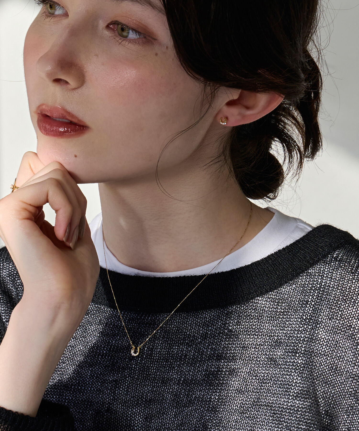 Phoebe「【金属アレルギー対応】ラッキーホースシューネックレス/約40.5cm～43.5cm」|ネックレス|