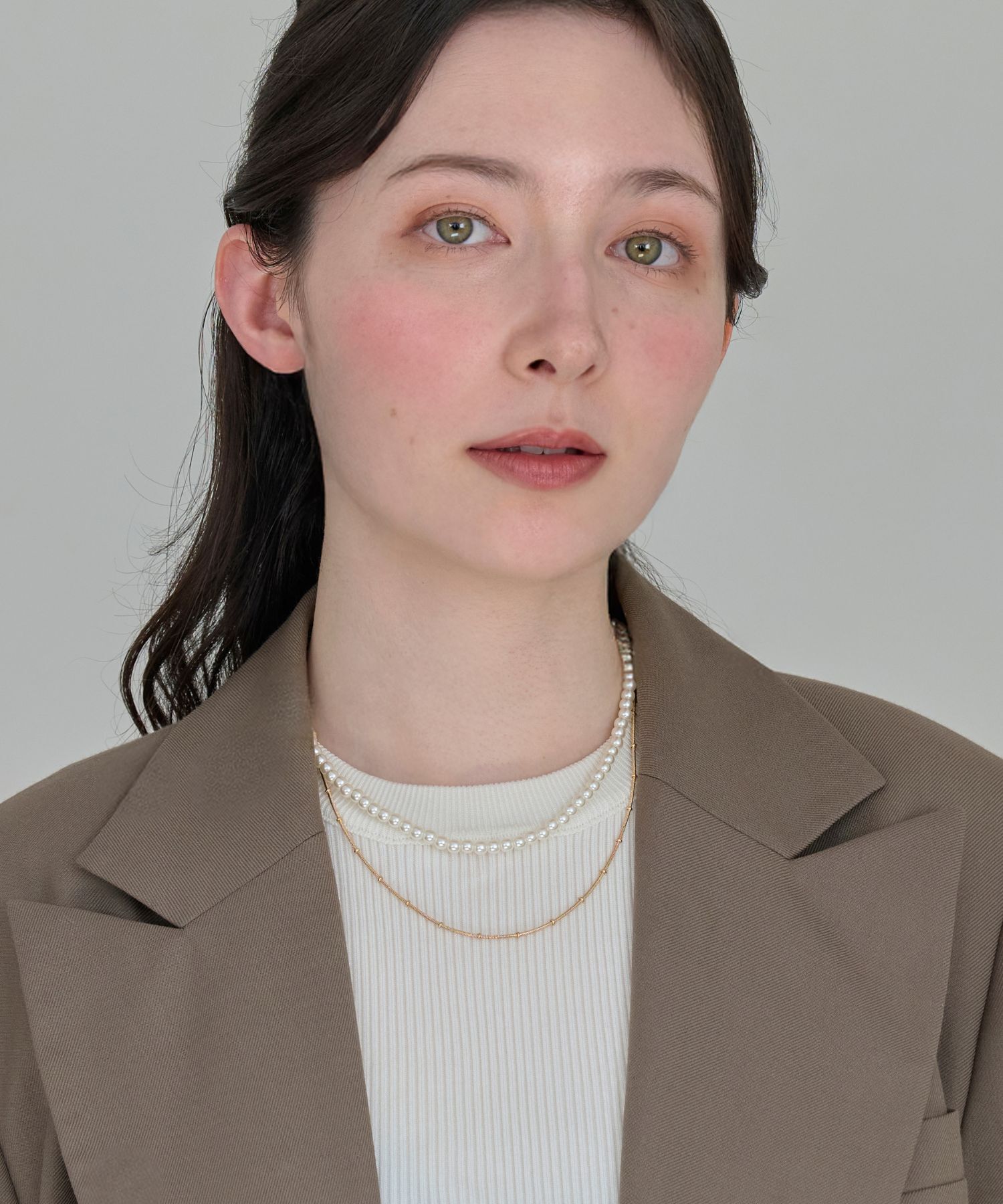 Phoebe「2wayダブルラインパールチェーンネックレス」|ネックレス|