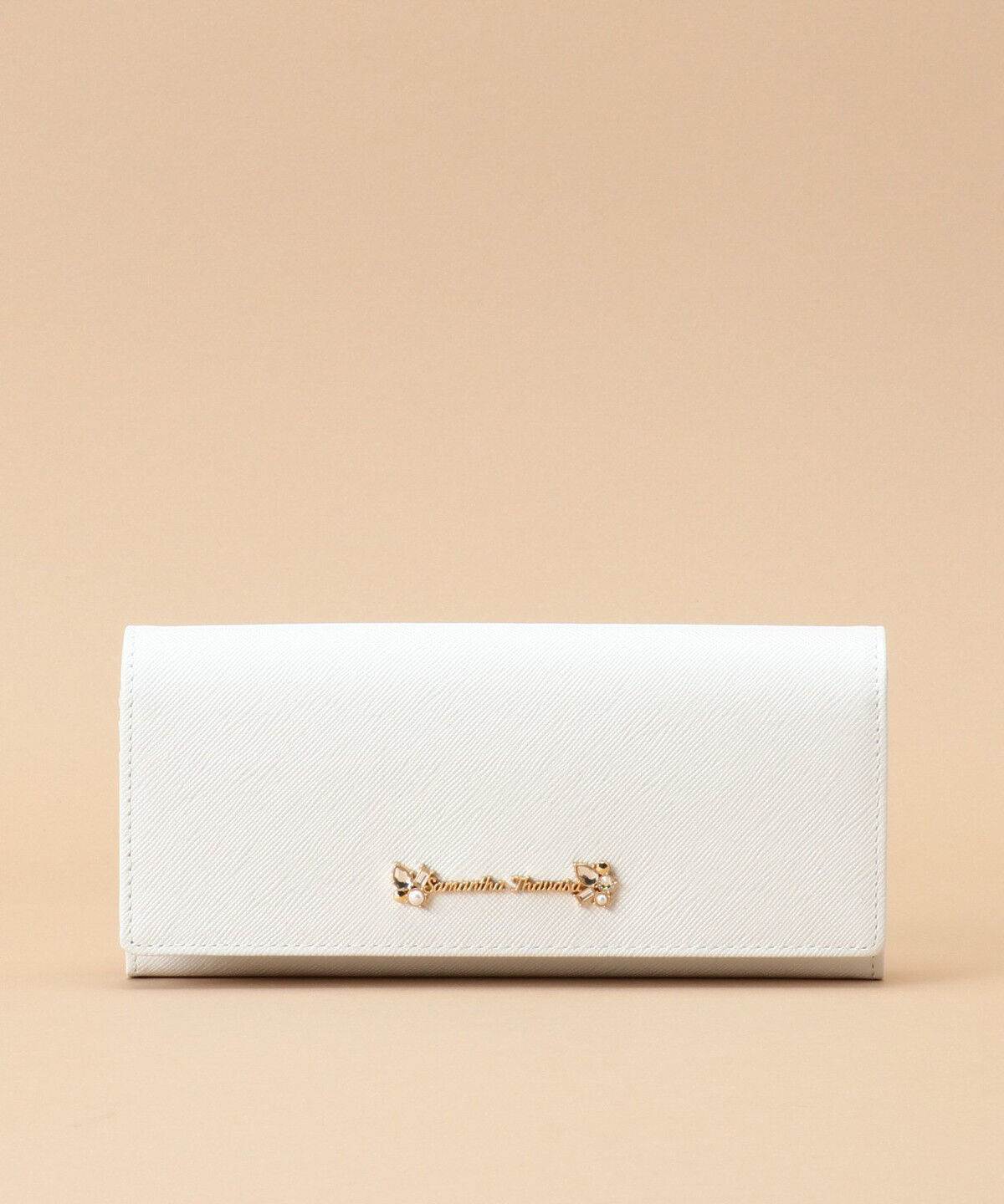 Samantha Thavasa「ラメレザービジュー 長財布」|財布|ホワイト