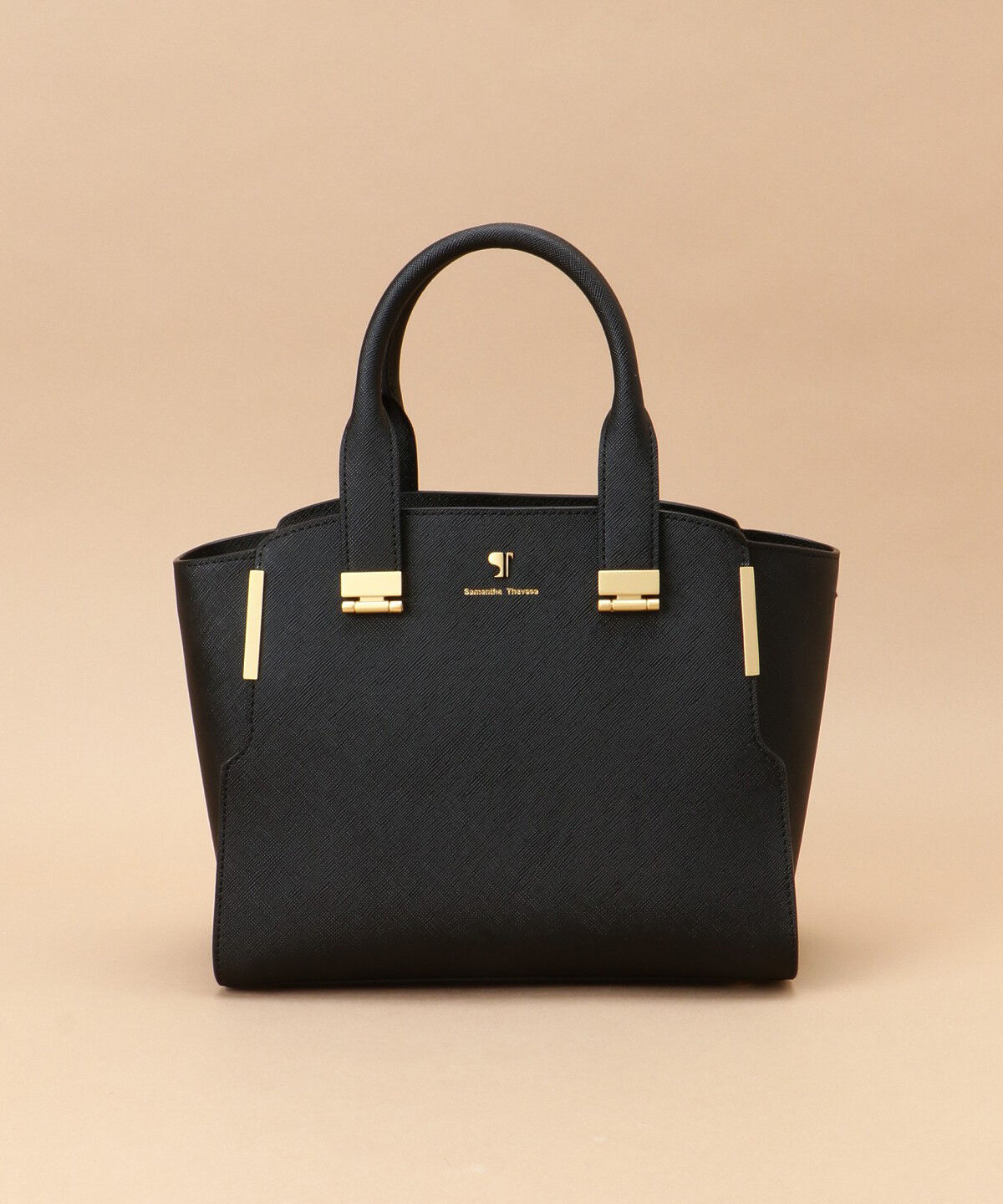 Samantha Thavasa「Pomme d'espoir ポムディスポワール ワンカラーハンドルバッグ」|ハンドバッグ|ブラック