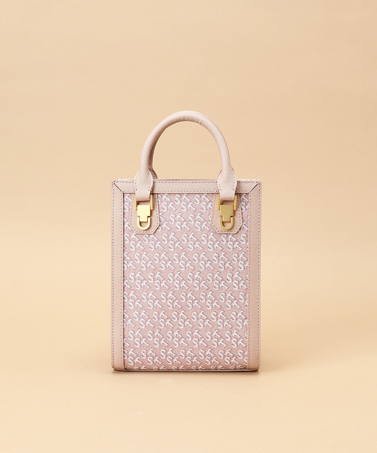 Samantha Thavasa「ST Jacquard シルエット 縦型スクエアトートバッグ」|トートバッグ|