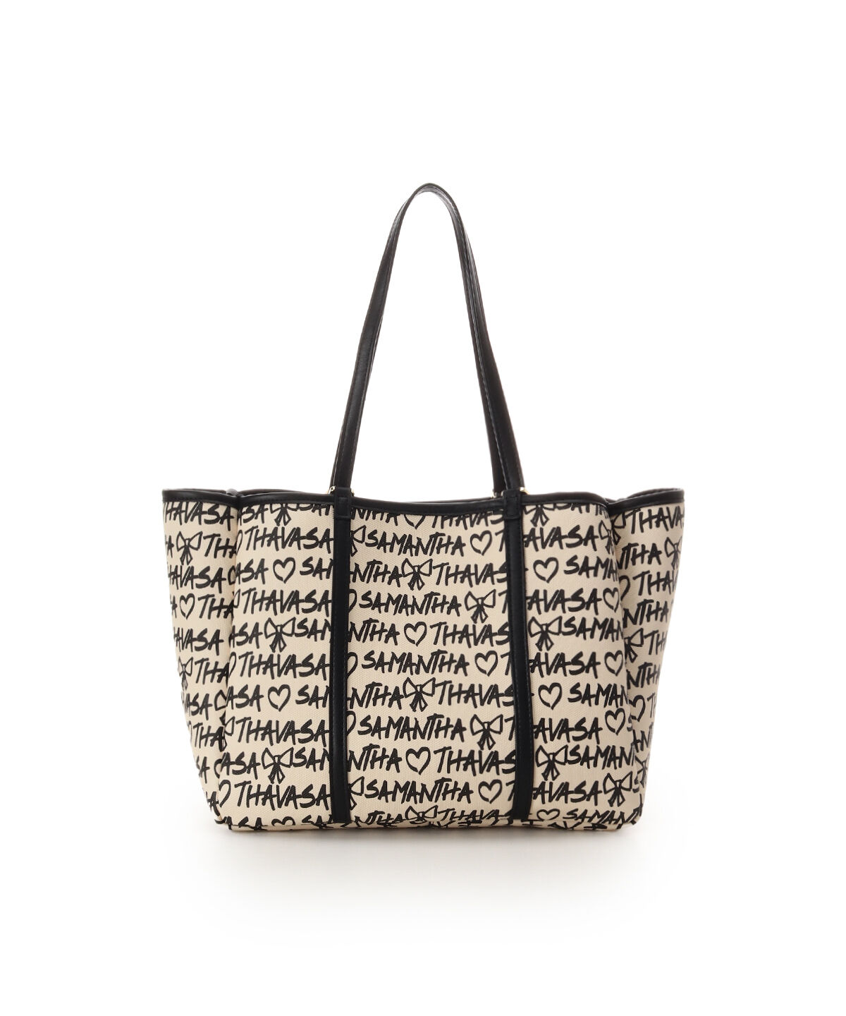 Samantha Thavasa「スクリッタ柄キャンバスデザイン合皮トートバッグ[Revival Collection]」|トートバッグ|