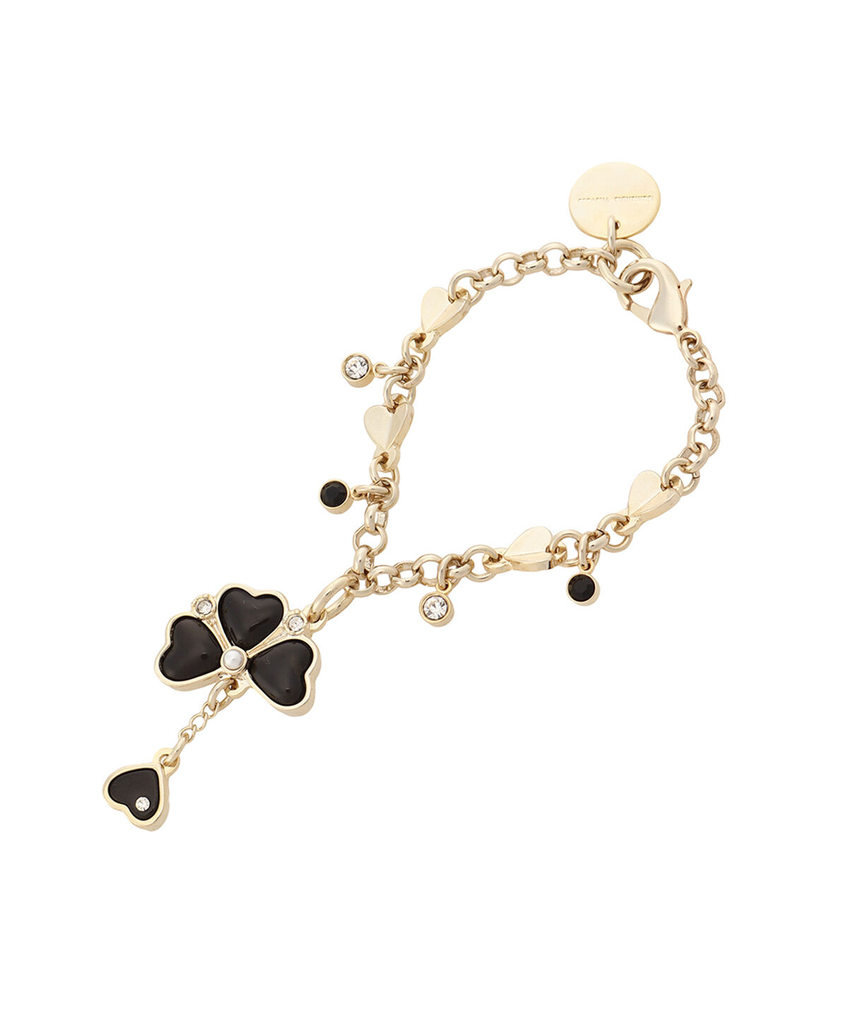 Samantha Thavasa「クローバーモチーフ バッグチャーム」|チャーム・キーホルダー|ブラック