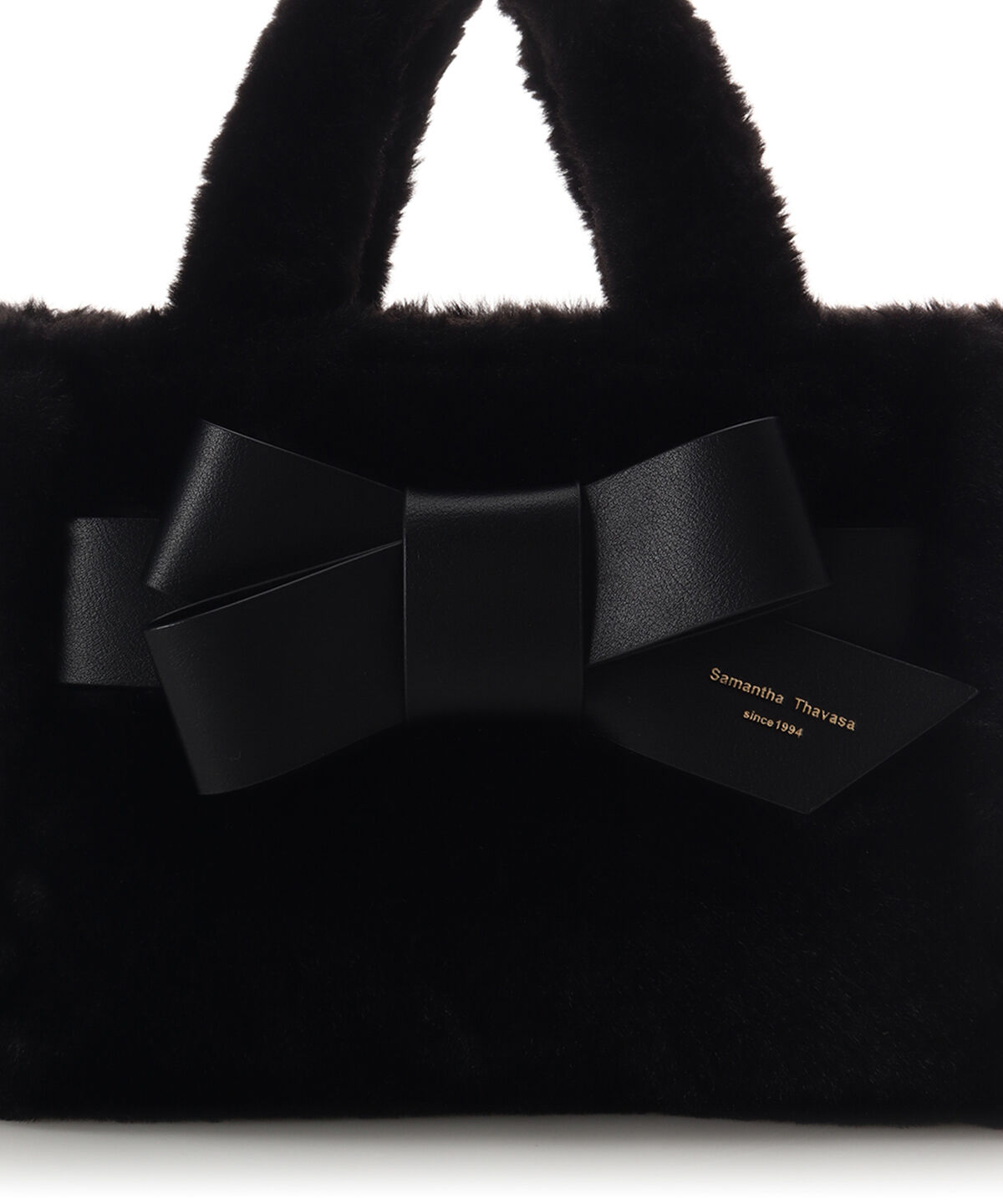 Samantha Thavasa「ワンポイントリボン ファーバッグ」|ハンドバッグ|