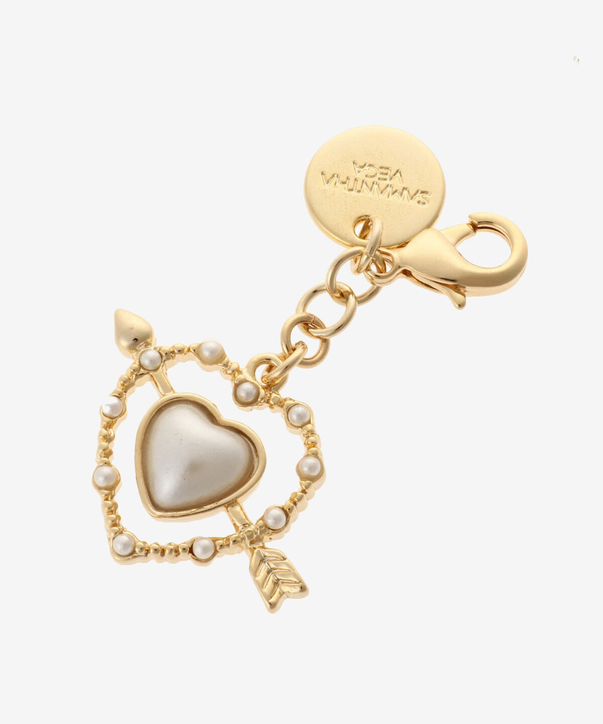 Samantha Vega「ハートアローファスナートップ」|チャーム・キーホルダー|ホワイト