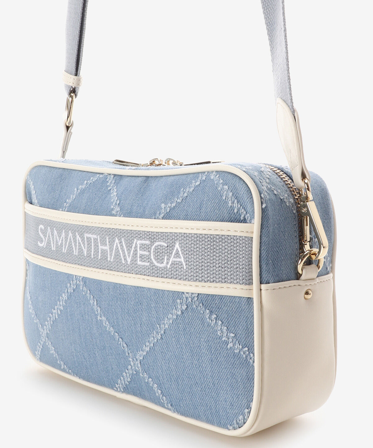 Samantha Vega「ロゴテープデニム風ショルダー」|ショルダー・メッセンジャー|