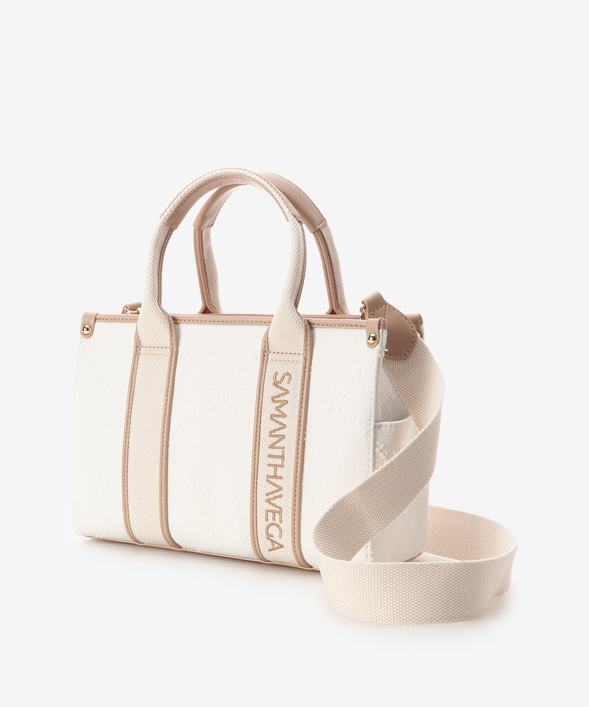 Samantha Vega「ロゴテープデニム風トート（小）」|ハンドバッグ|