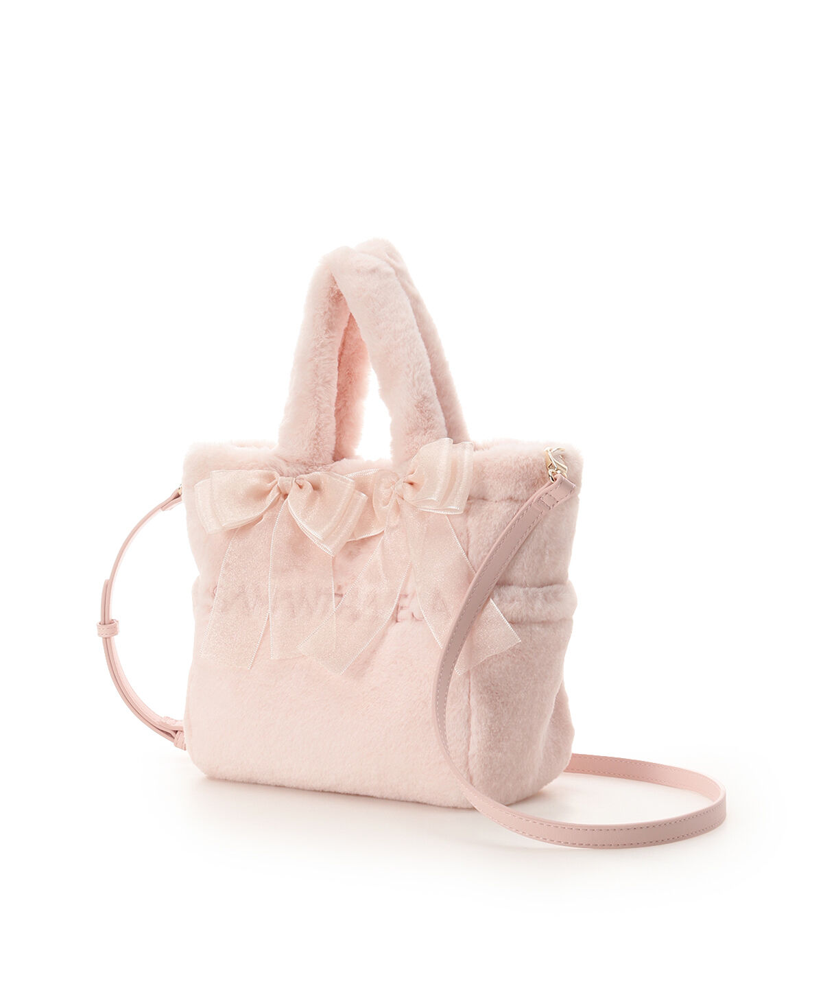 Samantha Vega「シフォンリボンファーハンドバッグ」|ハンドバッグ|