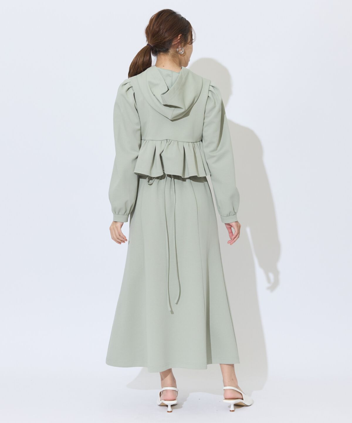 アンドクチュール「ペプラムパーカーセットアップ」|ワンピース|