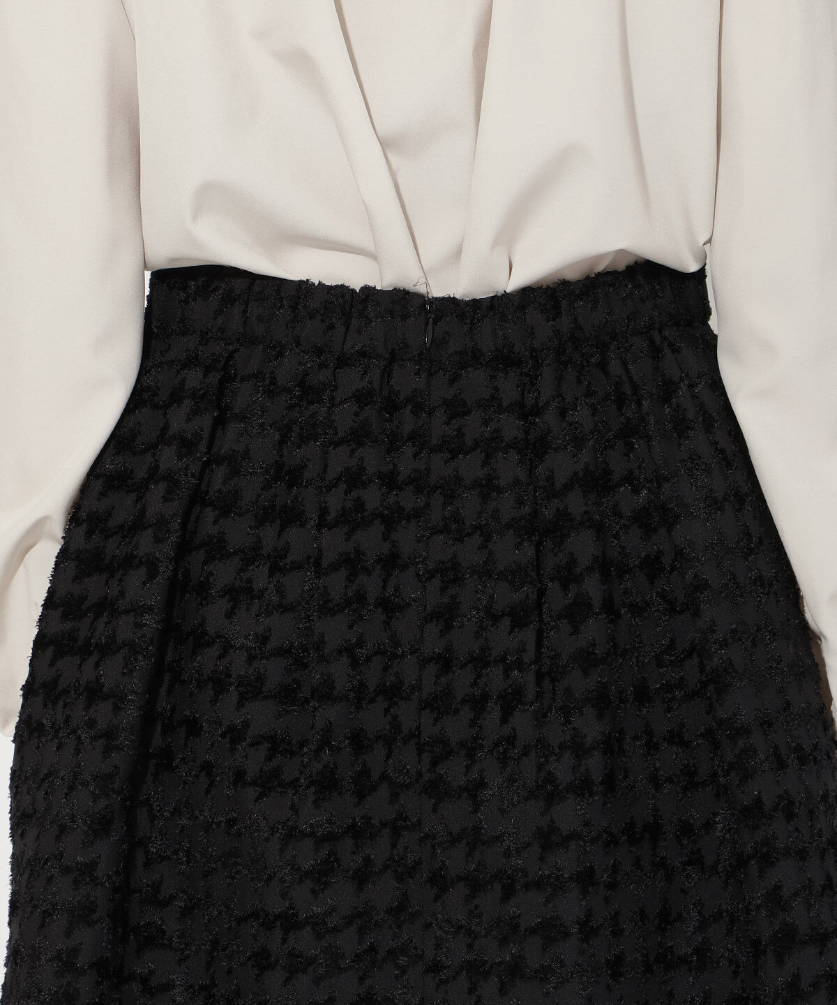 アンドクチュール「千鳥ジャガードミニスカート」|フレア|