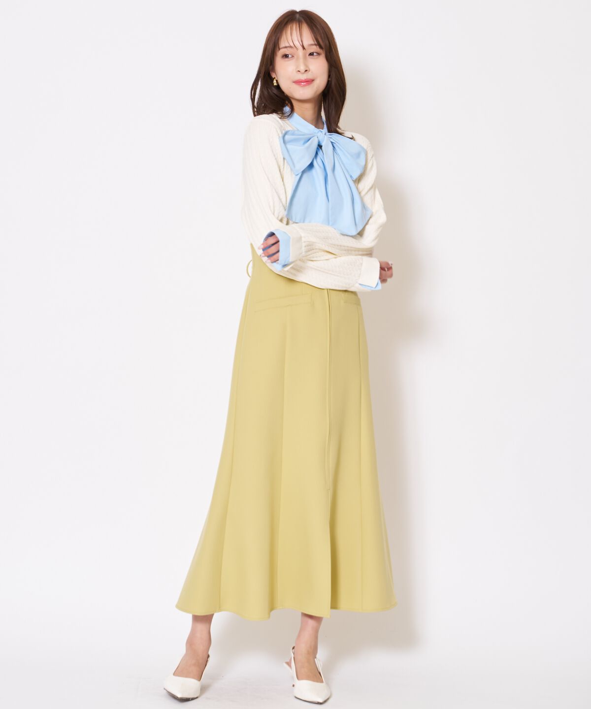 アンドクチュール「フロントZIPマーメイドスカート」|フレア|