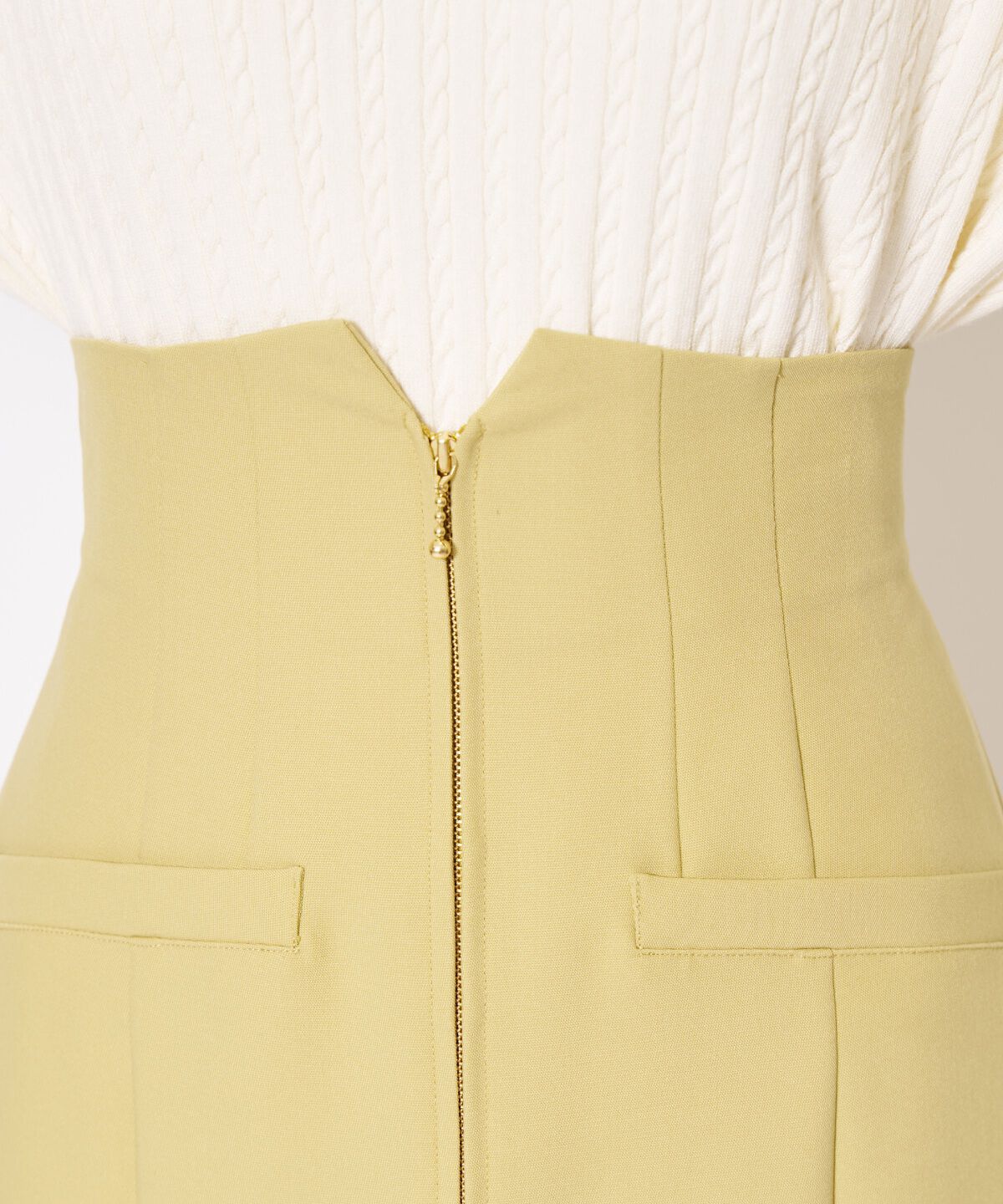 アンドクチュール「フロントZIPマーメイドスカート」|フレア|