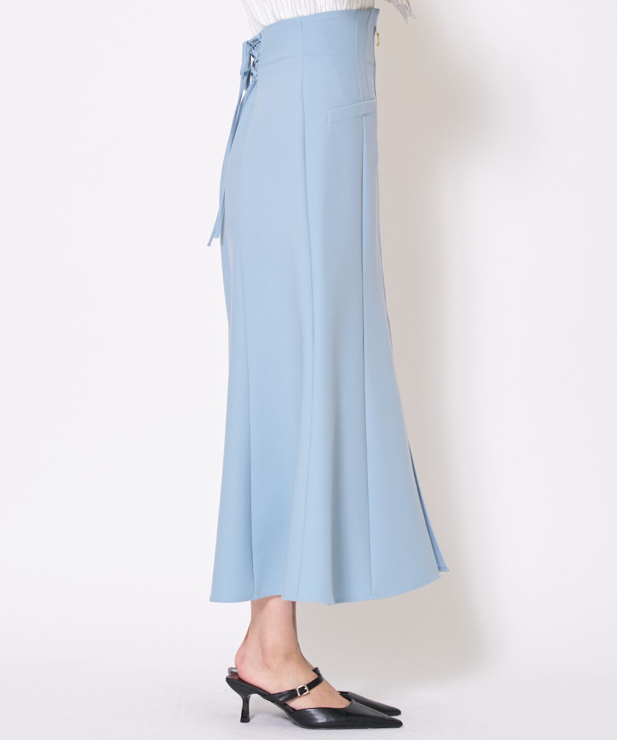 アンドクチュール「フロントZIPマーメイドスカート」|フレア|