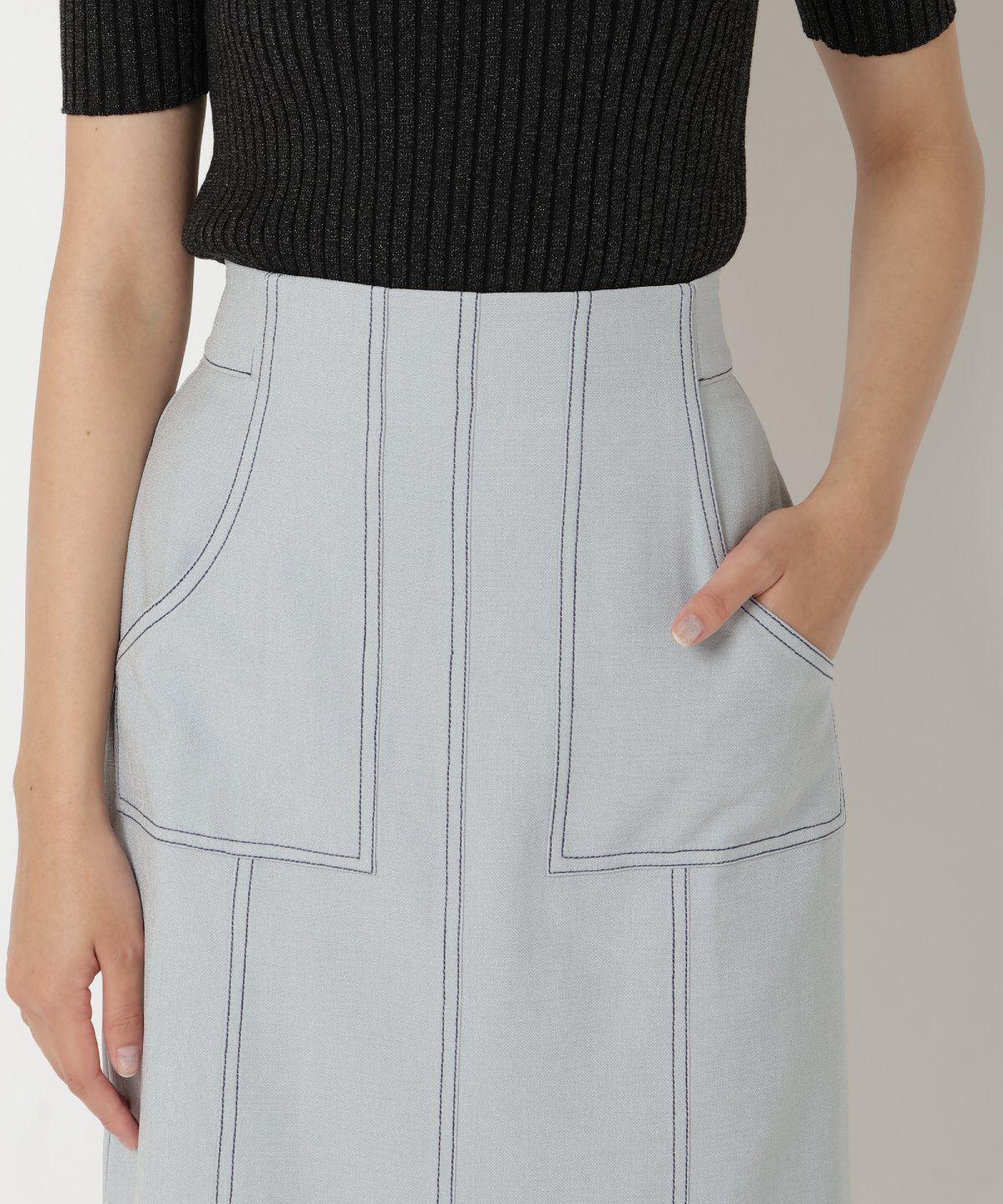 REDYAZEL「配色ステッチタイトスカート」|タイト|