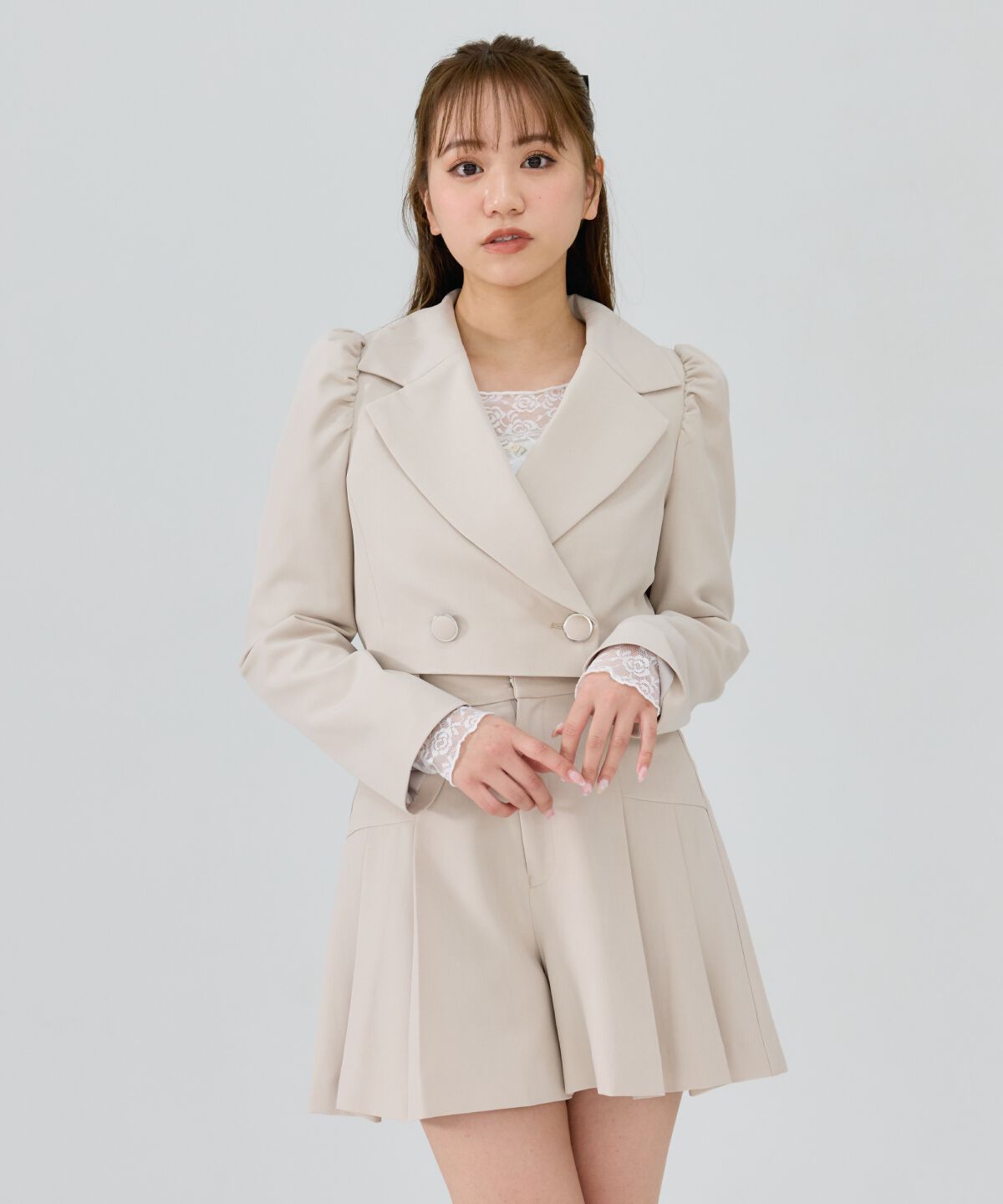 REDYAZEL「プリーツショートパンツ」|キュロット|