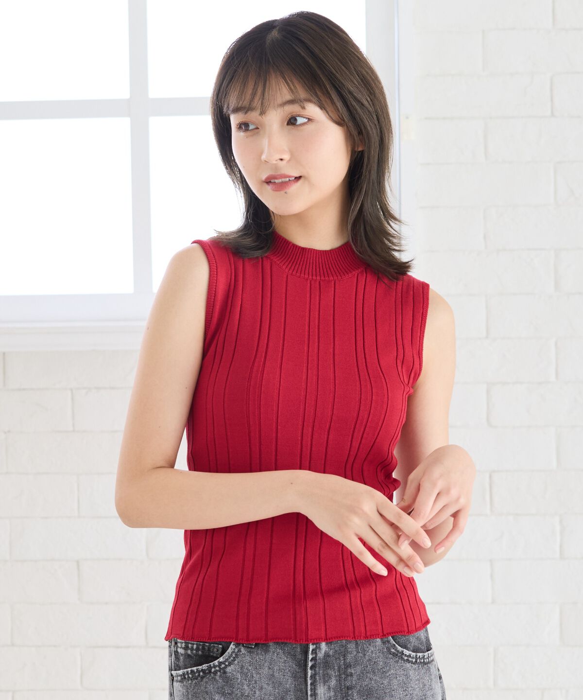 REDYAZEL「ランダムリブニット」|キャミソール|