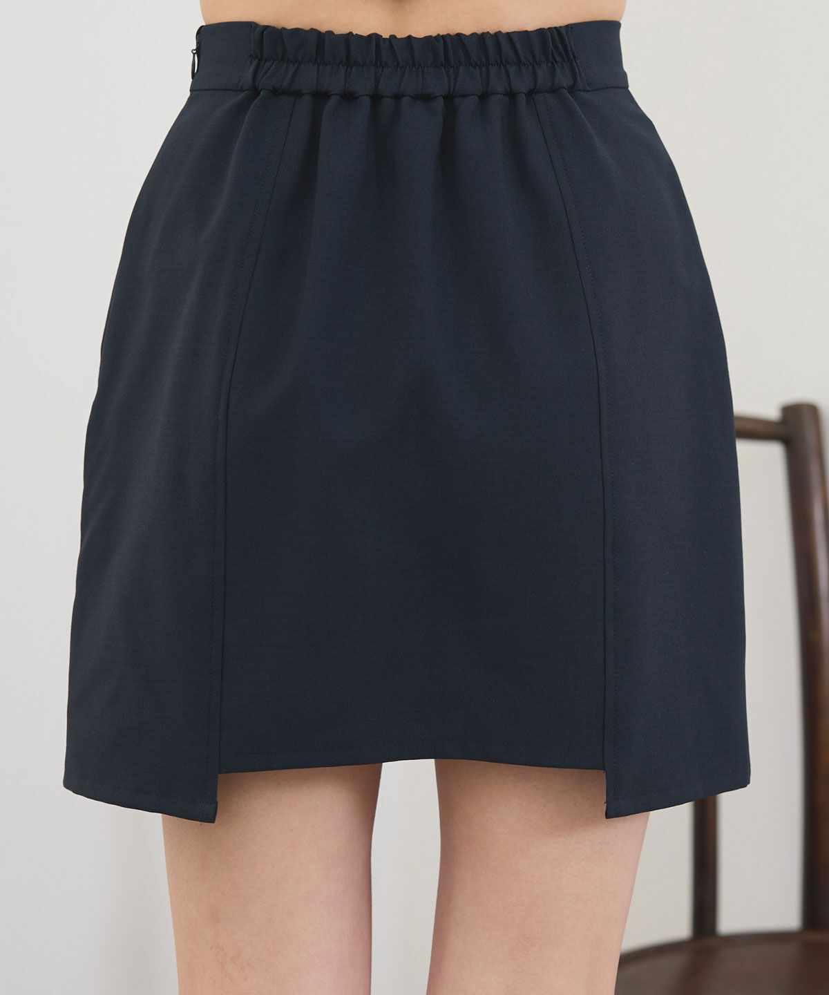 REDYAZEL「レイヤードダブルボタンミニスカート」|タイト|