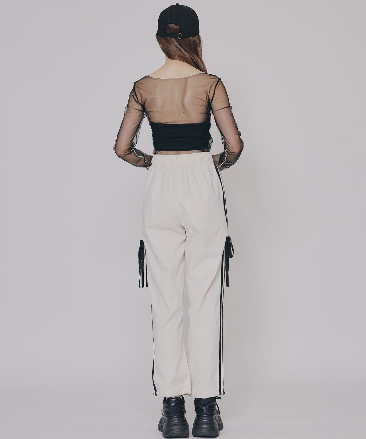 REDYAZEL「サイドリボンラインパラシュートパンツ」|その他|