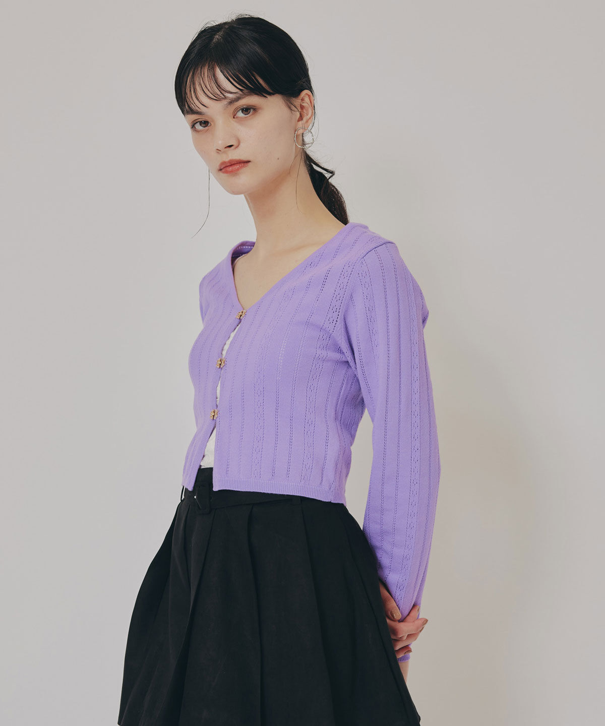 REDYAZEL「バタフライホックニットカーディガン」|カーディガン|