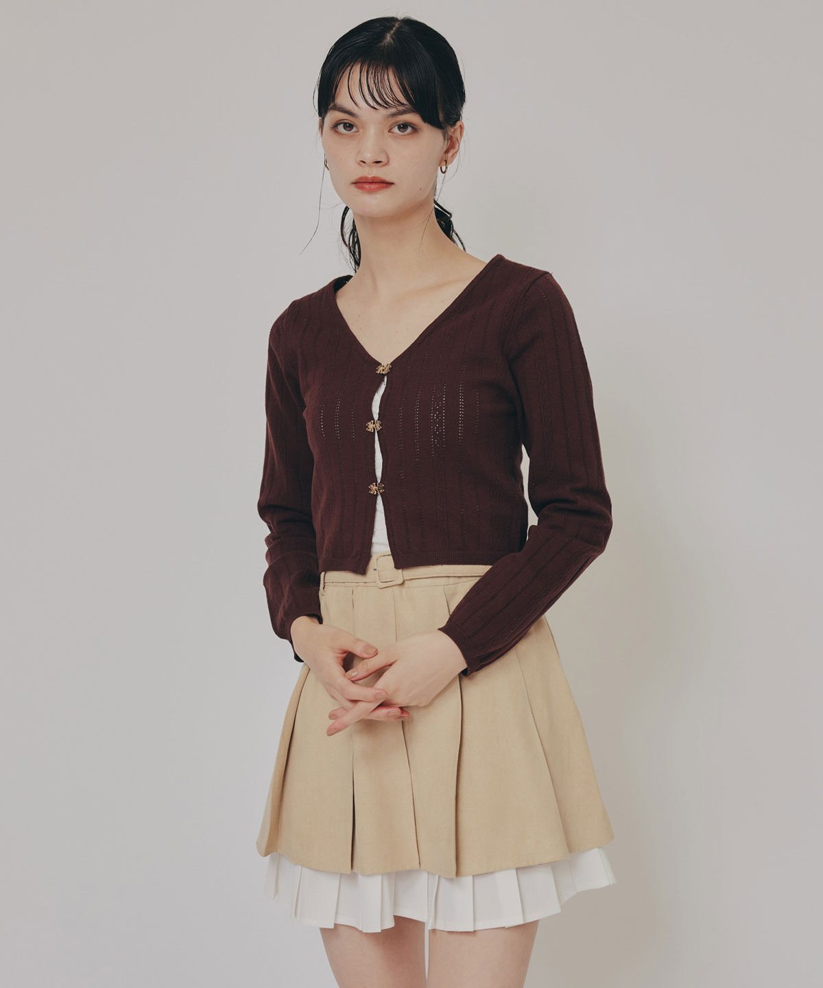 REDYAZEL「バタフライホックニットカーディガン」|カーディガン|