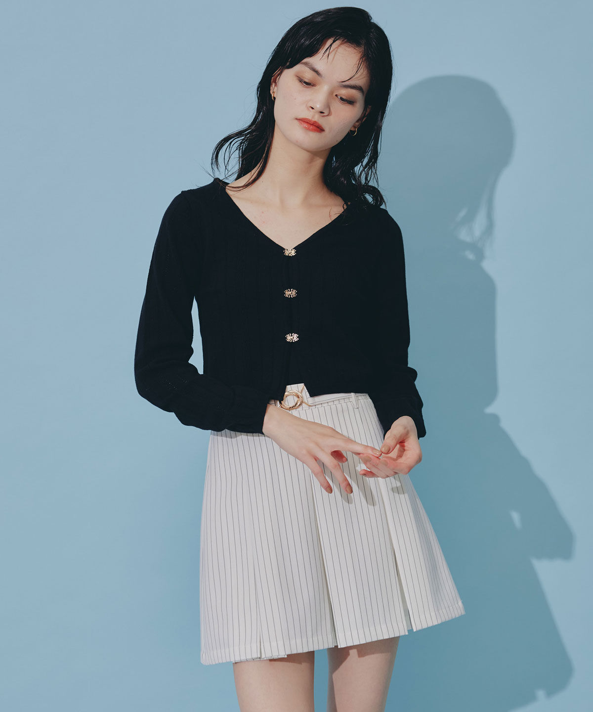 REDYAZEL「バタフライホックニットカーディガン」|カーディガン|