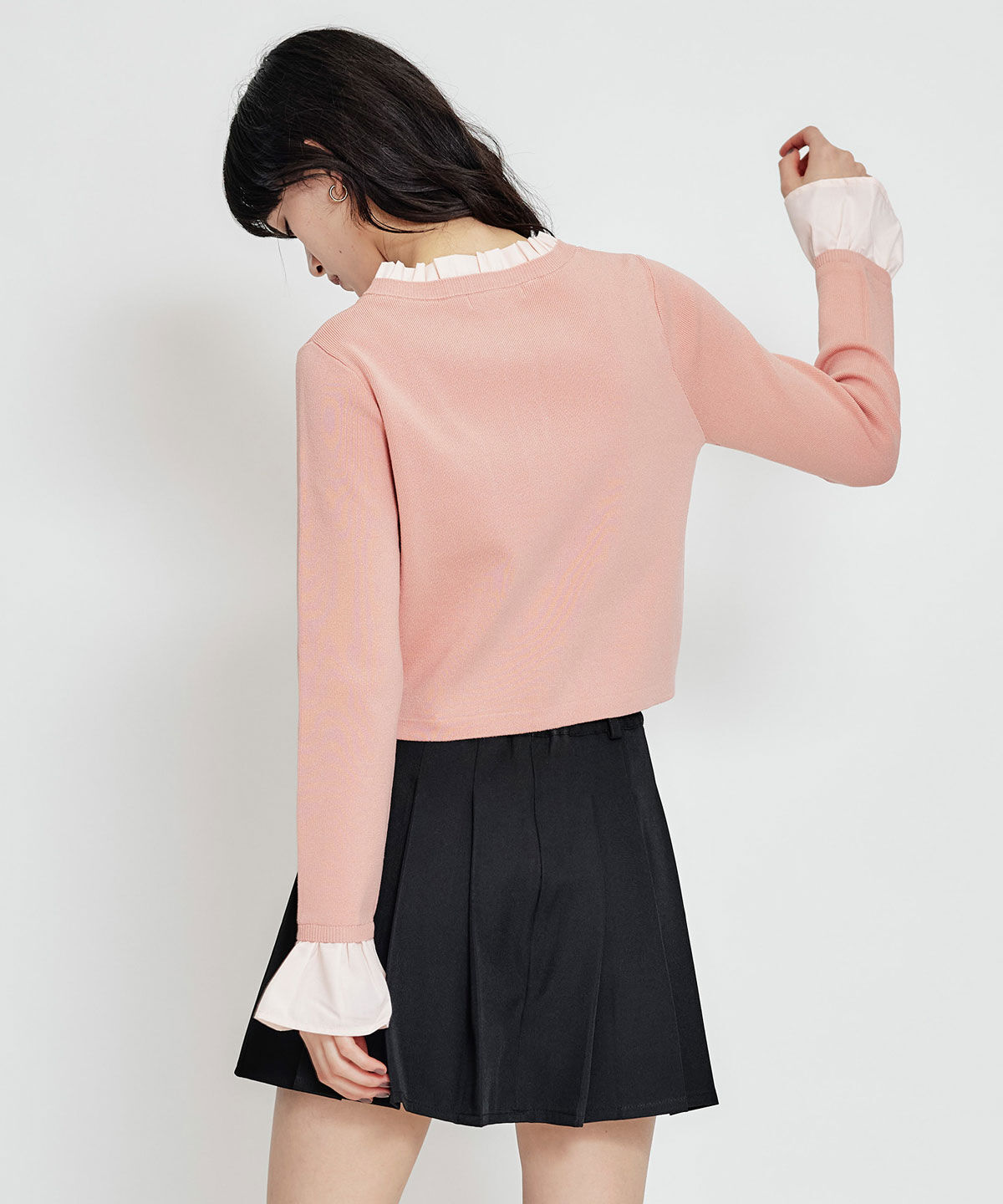 REDYAZEL「Rフリルレイヤードニットカーディガン」|カーディガン|