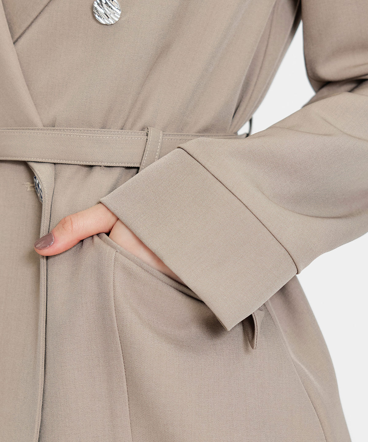 REDYAZEL「ワイドカラーミドルダブルジャケット」|テーラードジャケット|