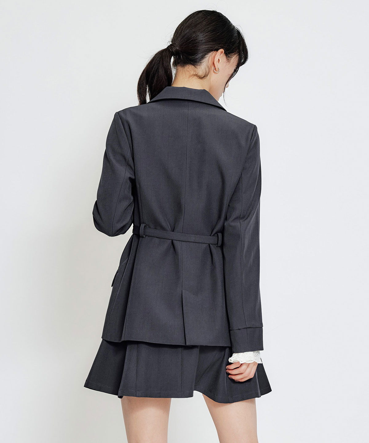 REDYAZEL「ワイドカラーミドルダブルジャケット」|テーラードジャケット|