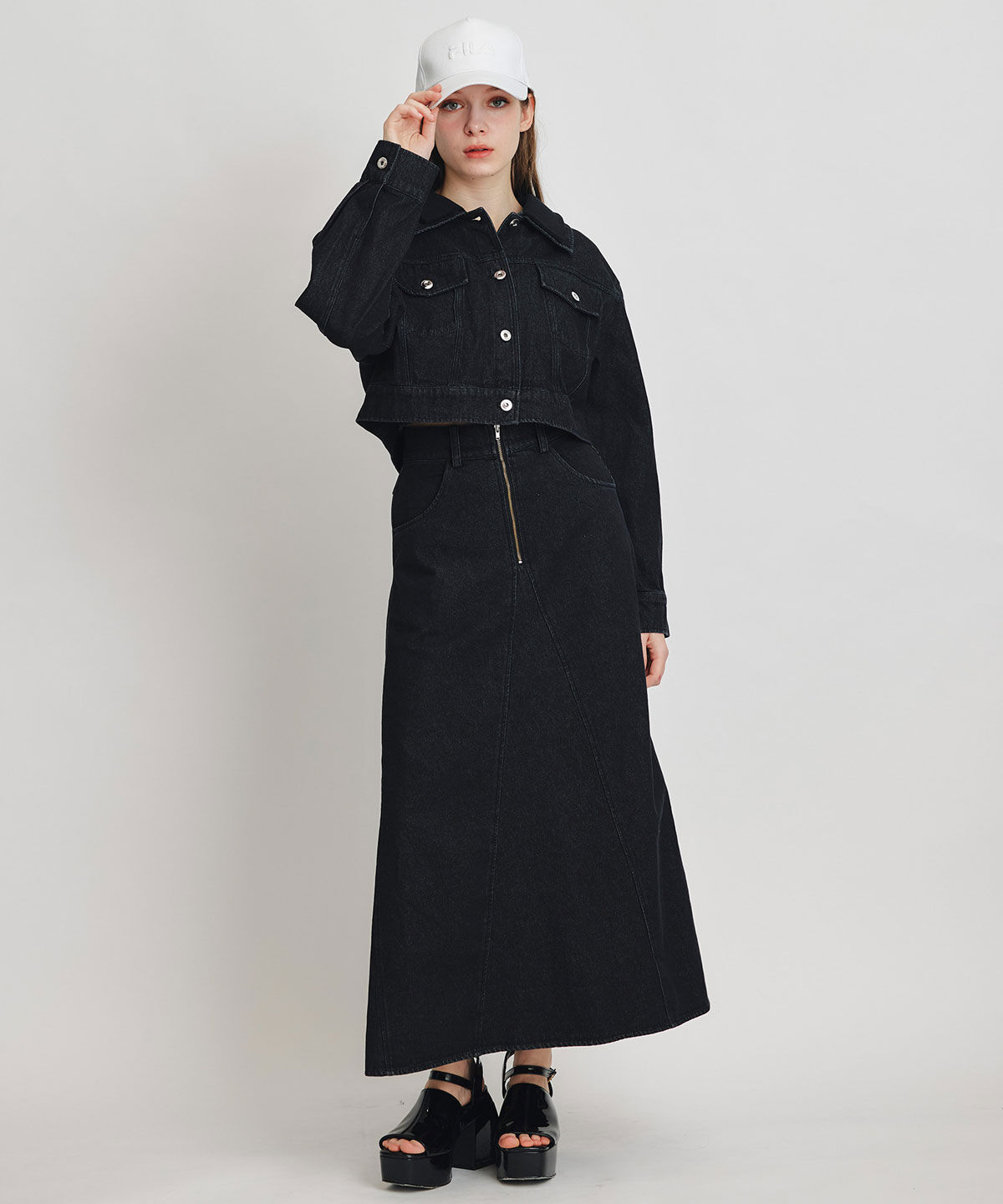 REDYAZEL「ダブルカラーデニムジャケット」|デニムジャケット|