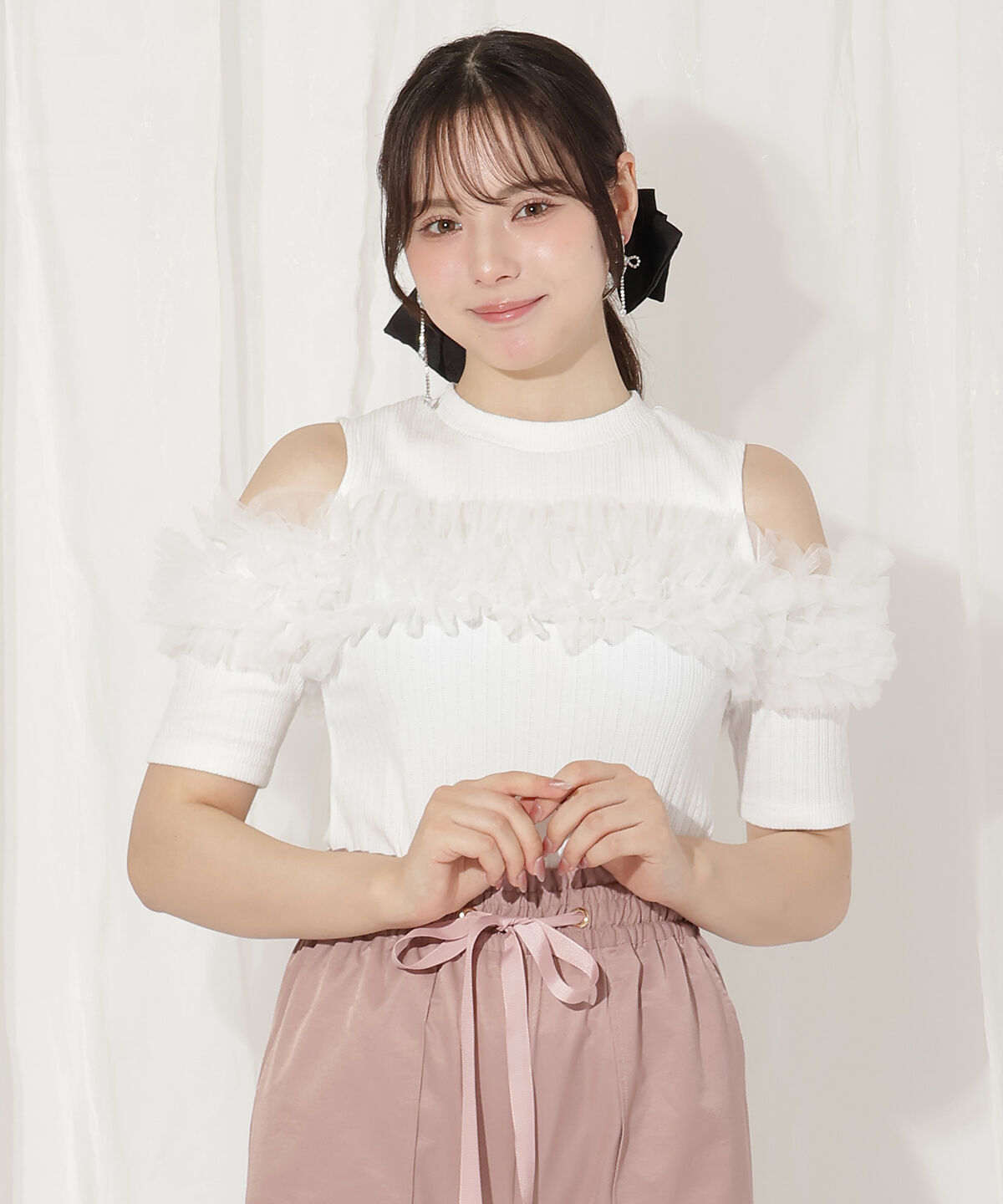 WILLSELECTION「チュールフリルテレコトップス」|Tシャツ・カットソー|