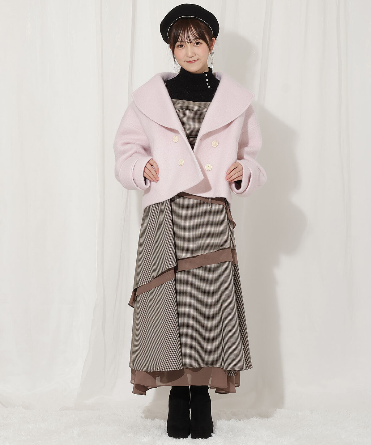 WILLSELECTION「Wボタンシャギーショートコート」|その他|