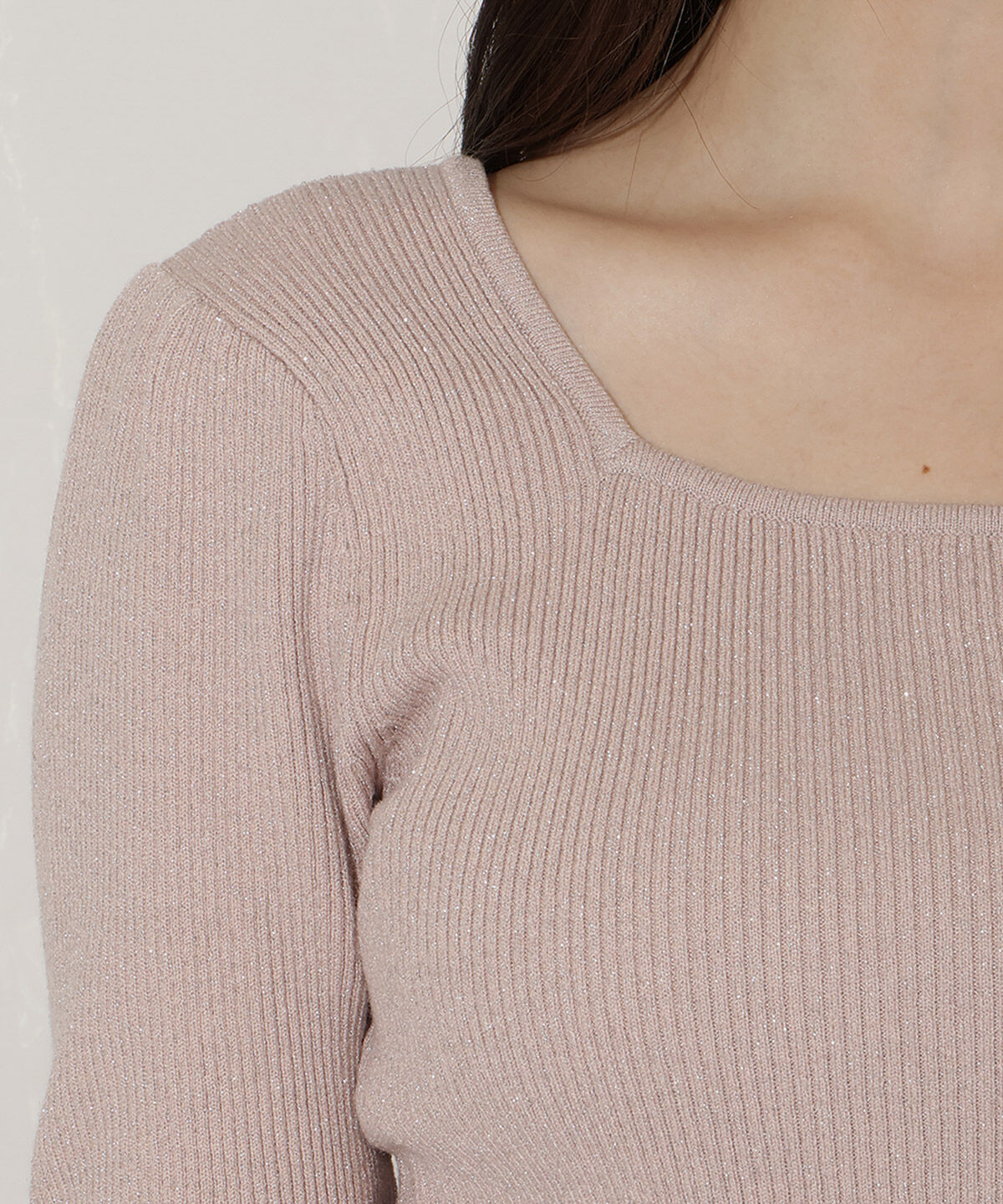 WILLSELECTION「リボンスリーブ2WAYラメニット」|ニット・セーター|