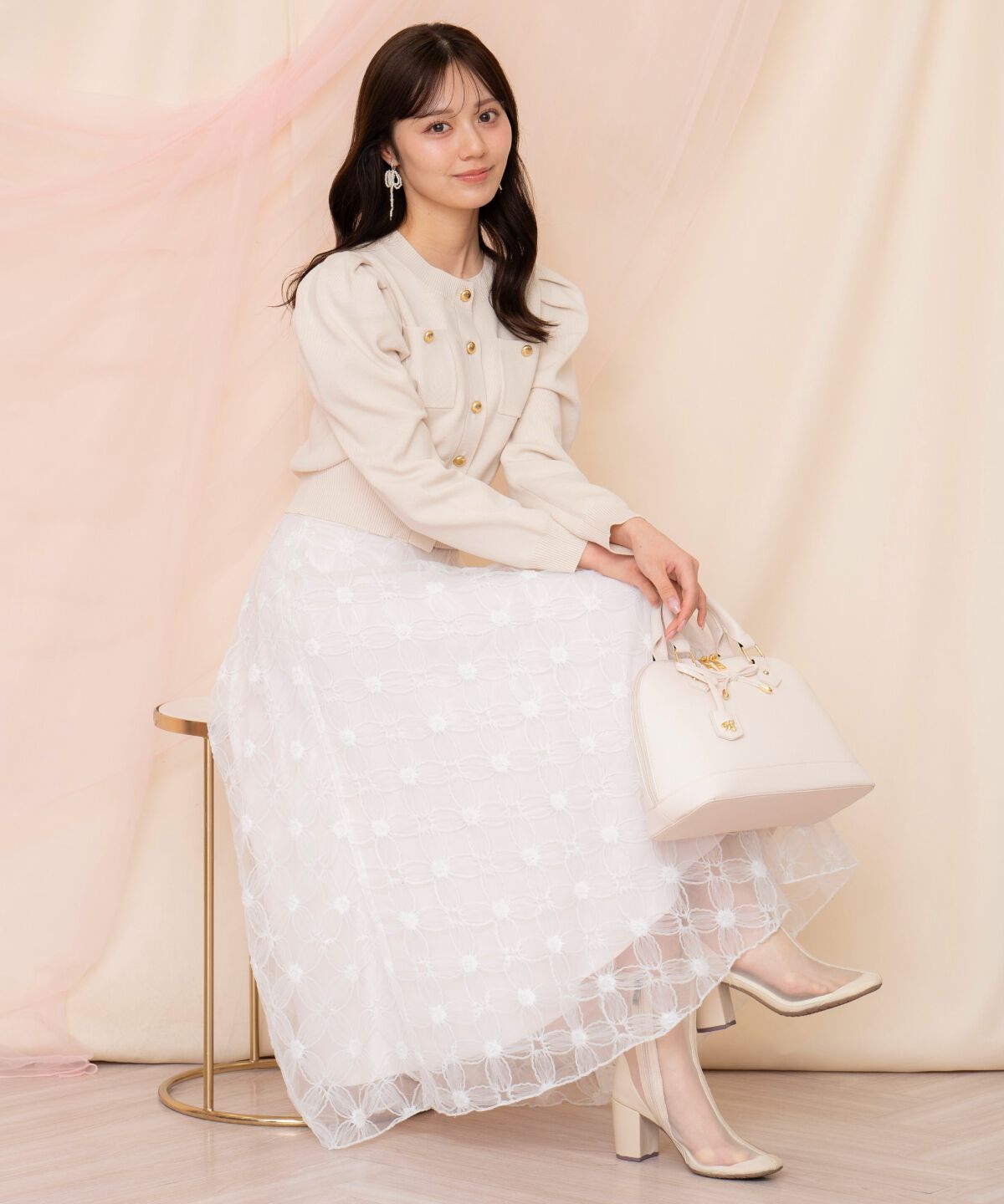 WILLSELECTION「フラワーチュールフレアスカート」|フレア|