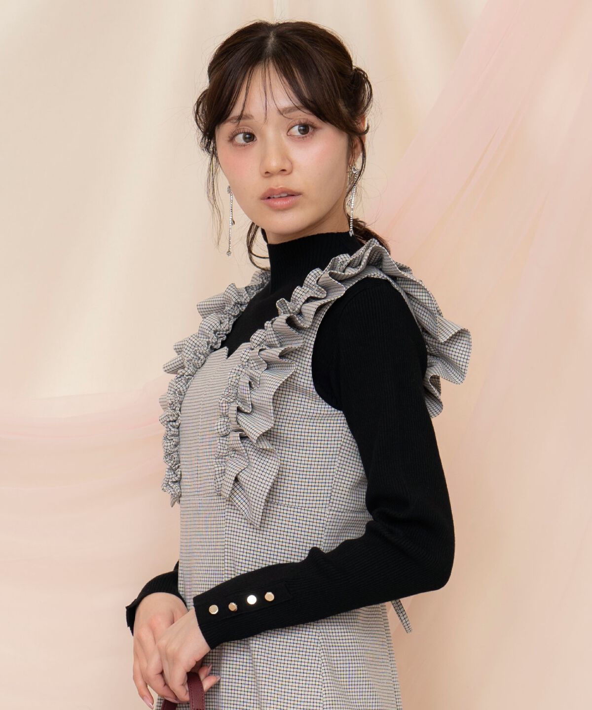 WILLSELECTION「袖口ボタンボトルネックリブニット」|ニット・セーター|