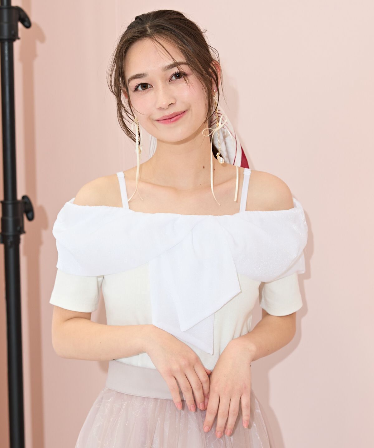 WILLSELECTION「ツイストリボンオフショルトップス」|Tシャツ・カットソー|