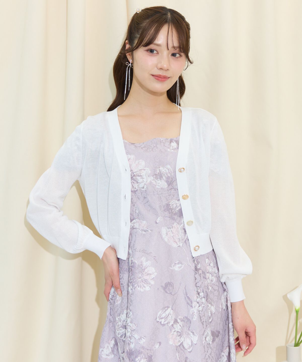 WILLSELECTION「アソートボタンシアーカーディガン」|カーディガン|