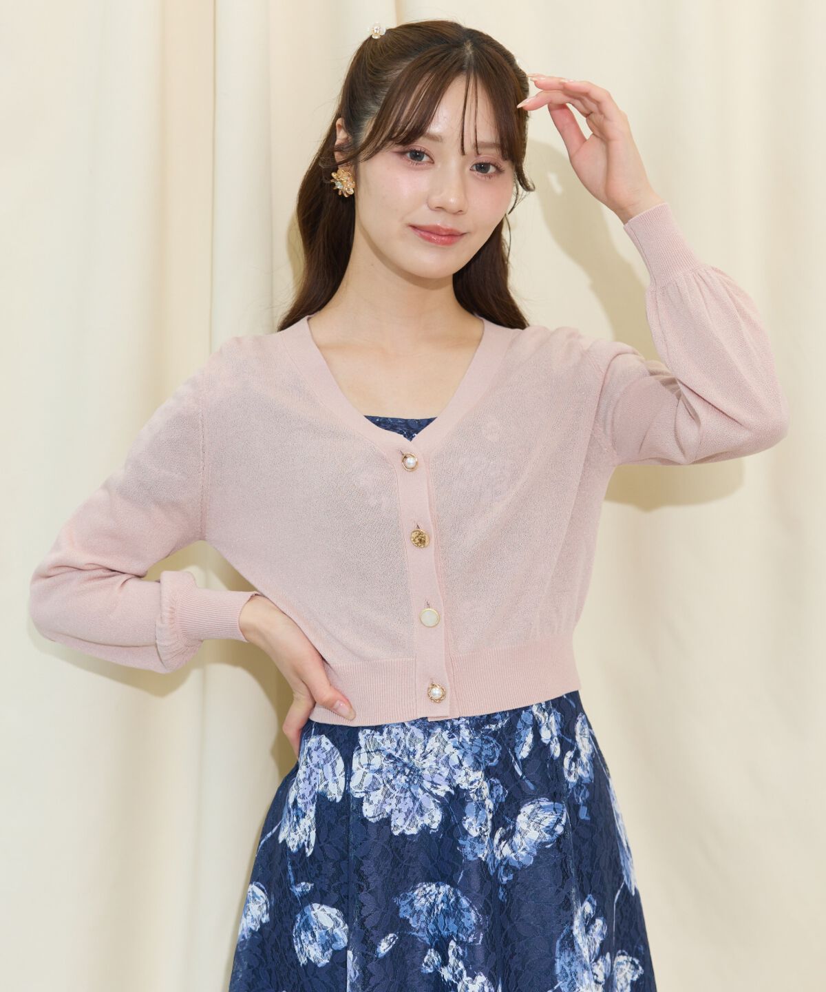 WILLSELECTION「アソートボタンシアーカーディガン」|カーディガン|