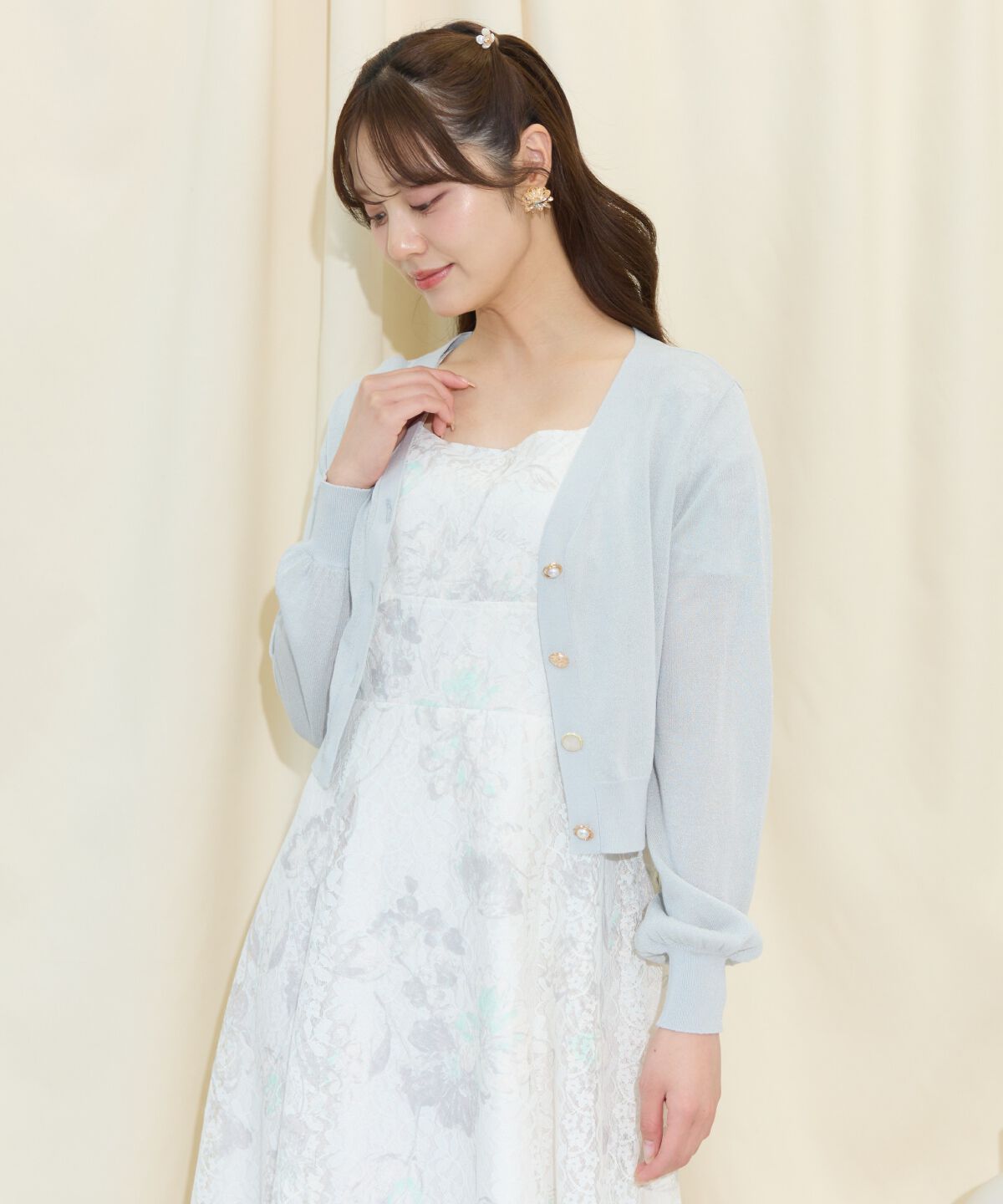 WILLSELECTION「アソートボタンシアーカーディガン」|カーディガン|