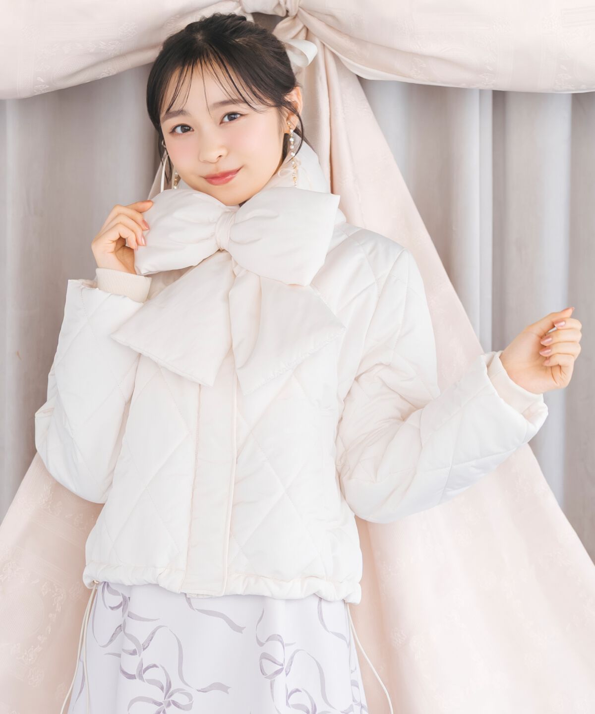 WILLSELECTION「ダイヤキルティングリボン中綿ブルゾン」|ブルゾン・スタジャン|