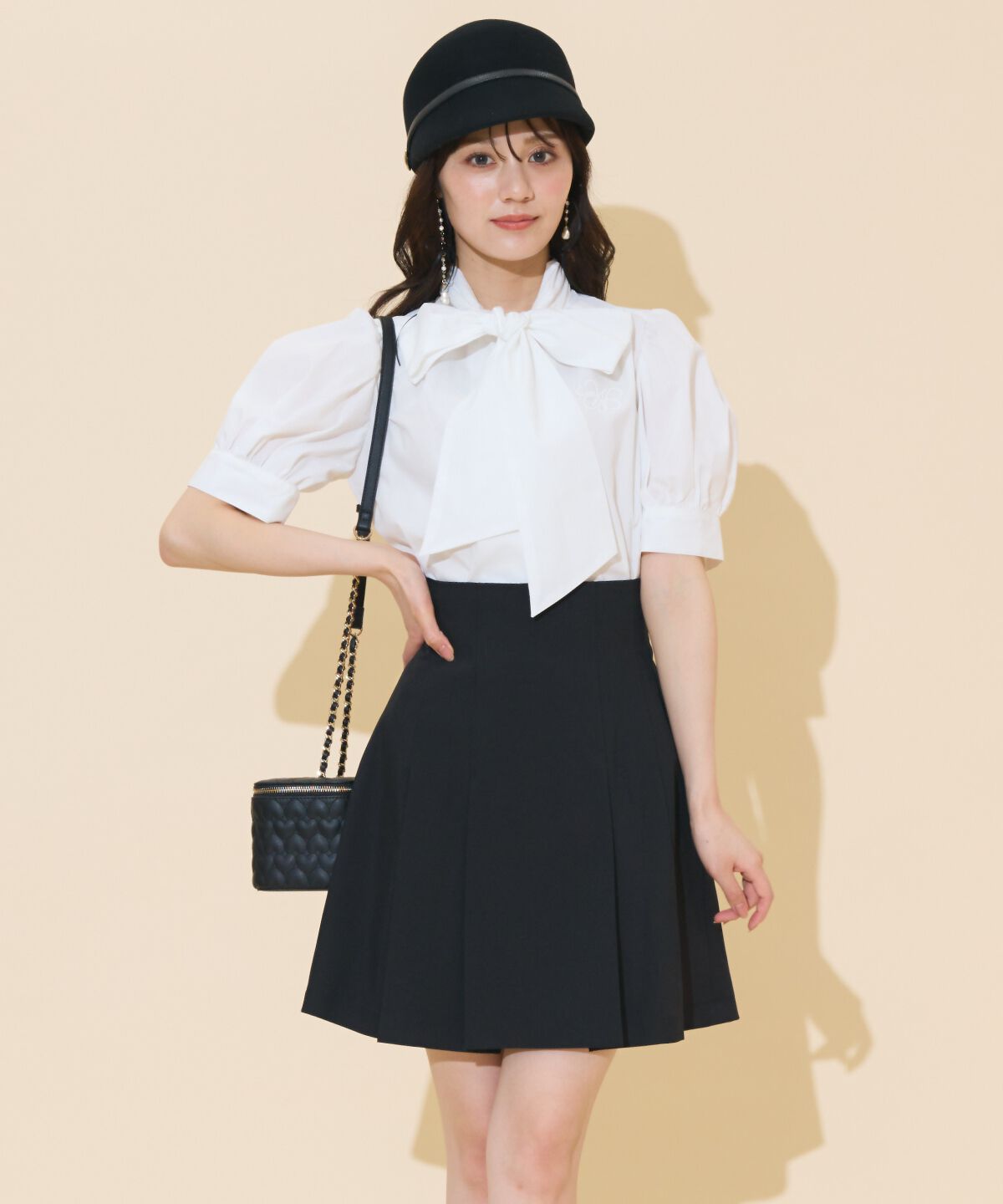 WILLSELECTION「ハイウエストプリーツミニスカート」|フレア|