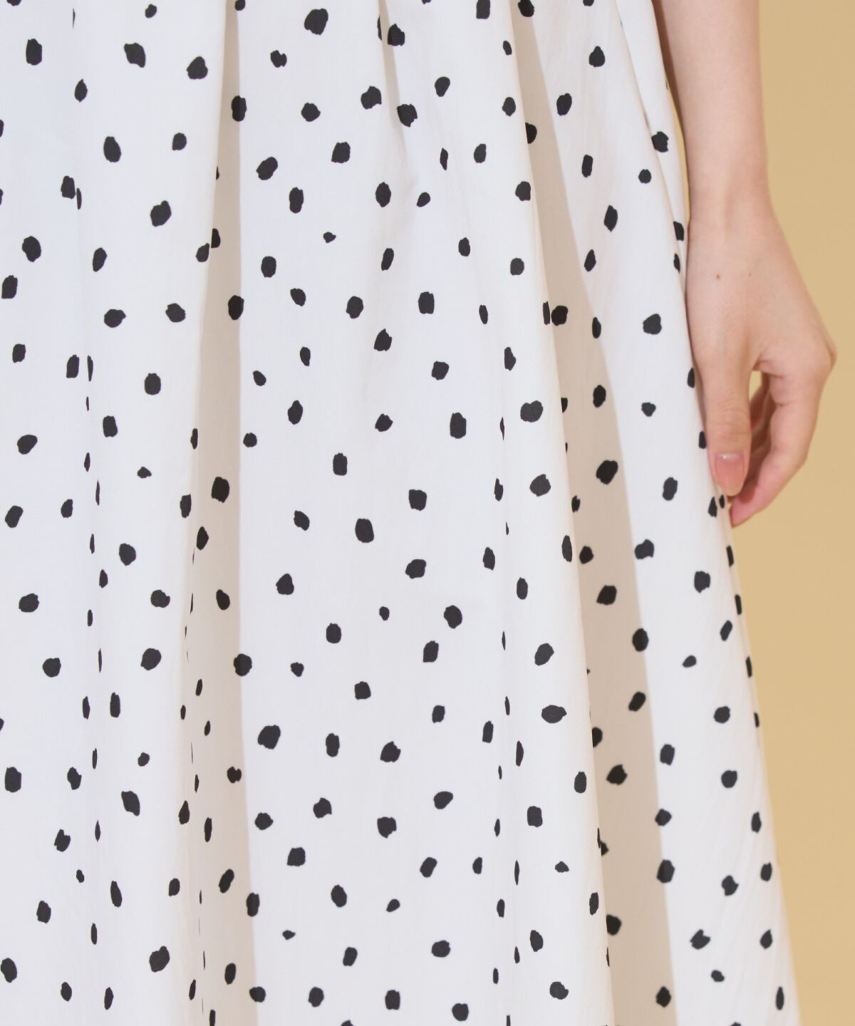 WILLSELECTION「ダルメシアンプリントボリュームタックスカート」|フレア|