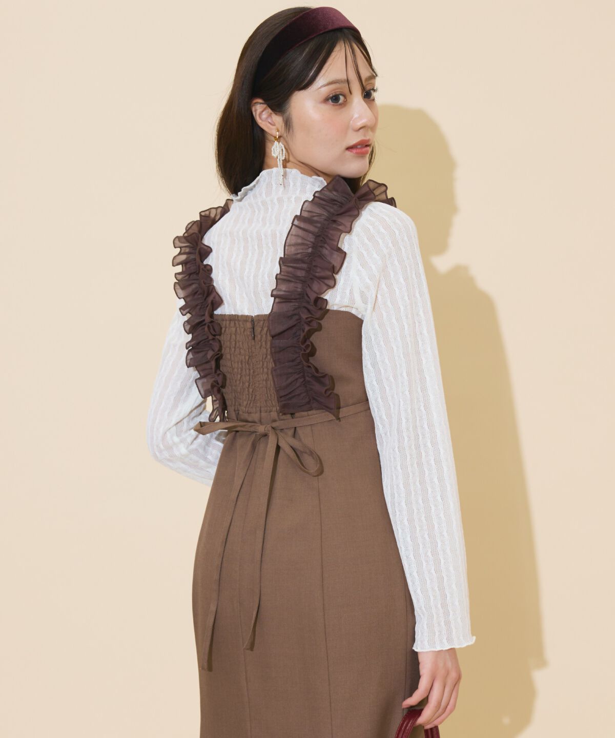 WILLSELECTION「フリルショルダーマーメイドワンピース」|ワンピース|