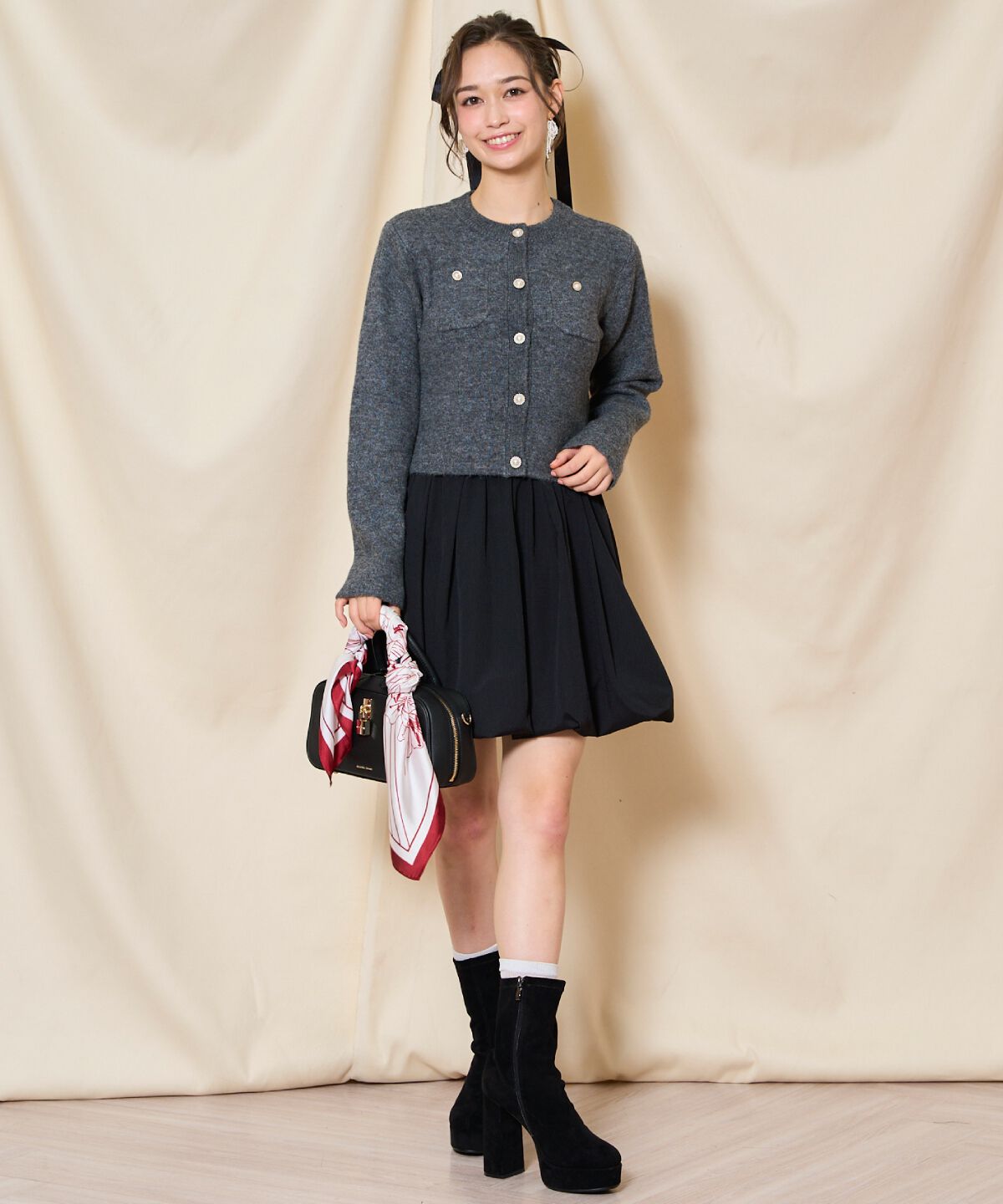 WILLSELECTION「バルーンミニスカート」|フレア|