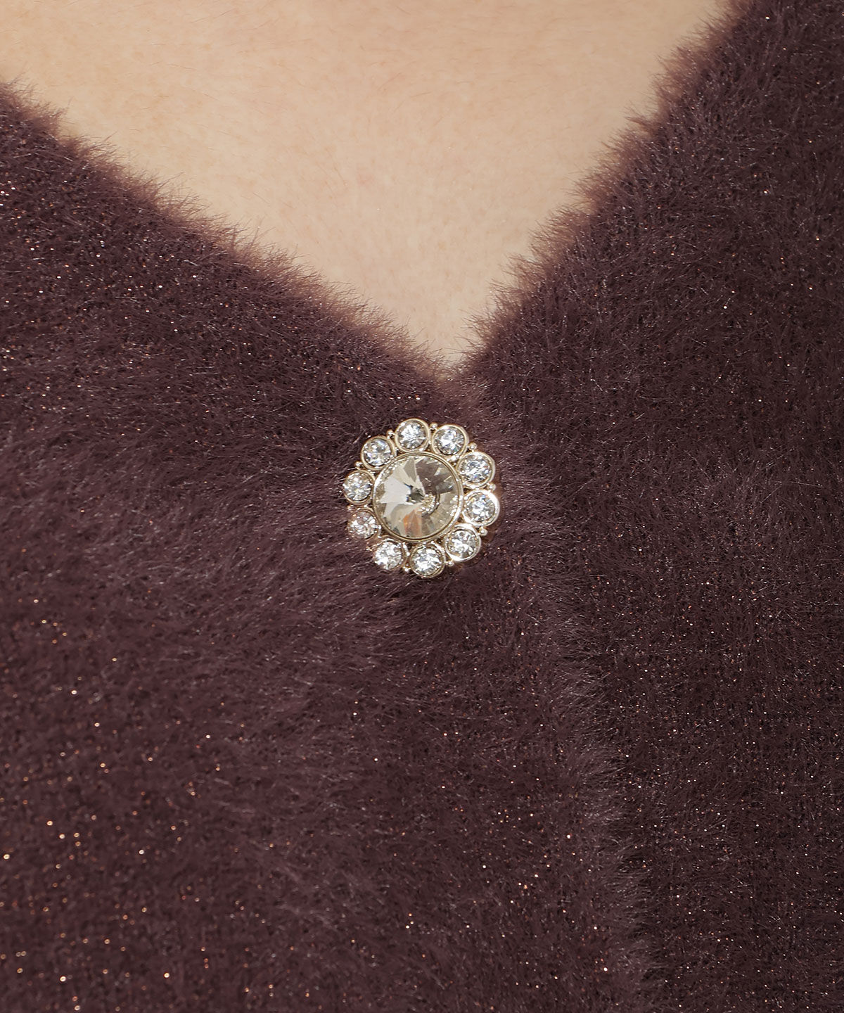 WILLSELECTION「アソートボタンラメフェザーカーディガン」|カーディガン|