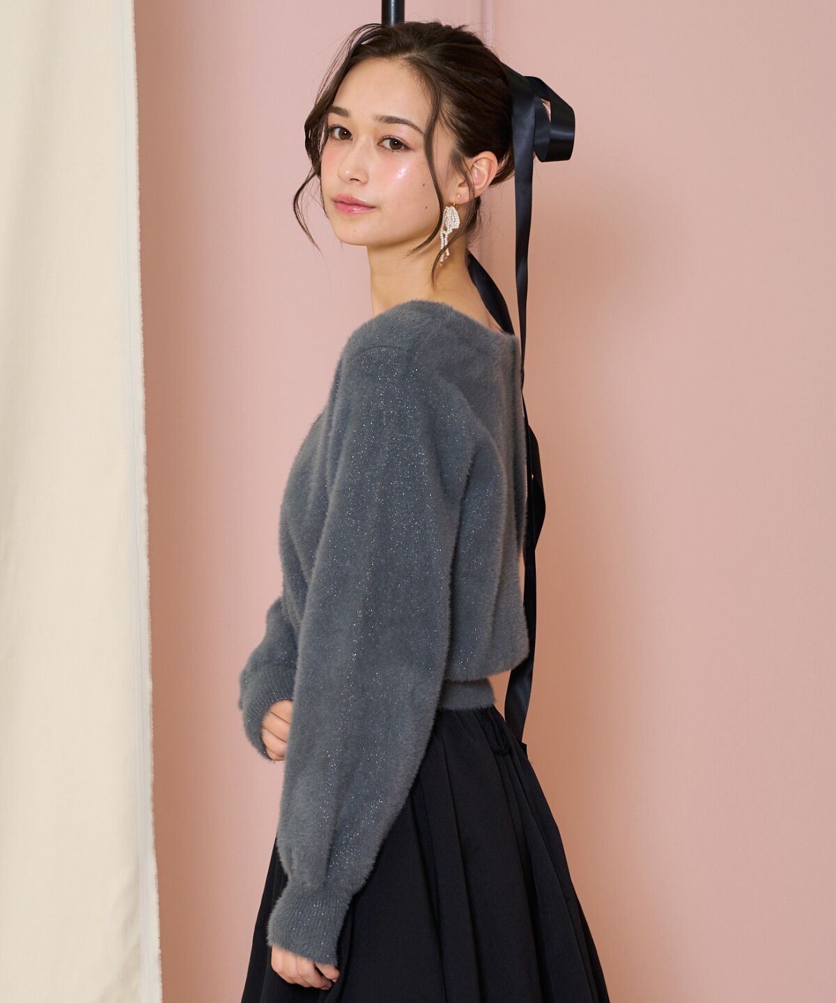 WILLSELECTION「アソートボタンラメフェザーカーディガン」|カーディガン|