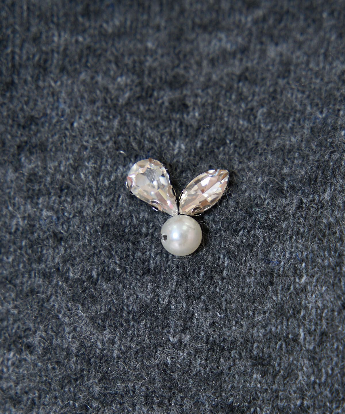 WILLSELECTION「ノーカラービジューニットジャケット」|カーディガン|