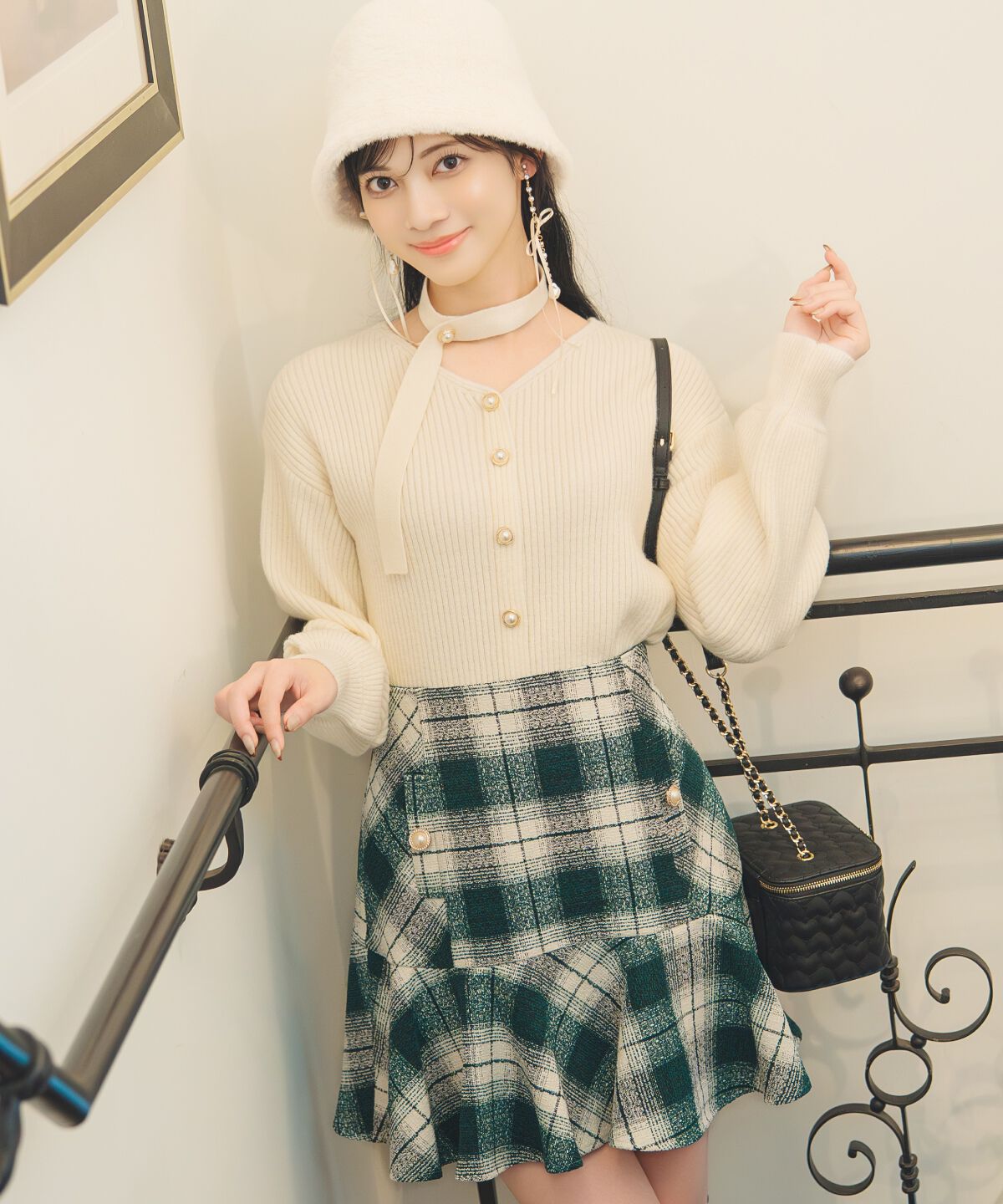 WILLSELECTION「ヘムフレアツイードミニスカート」|フレア|