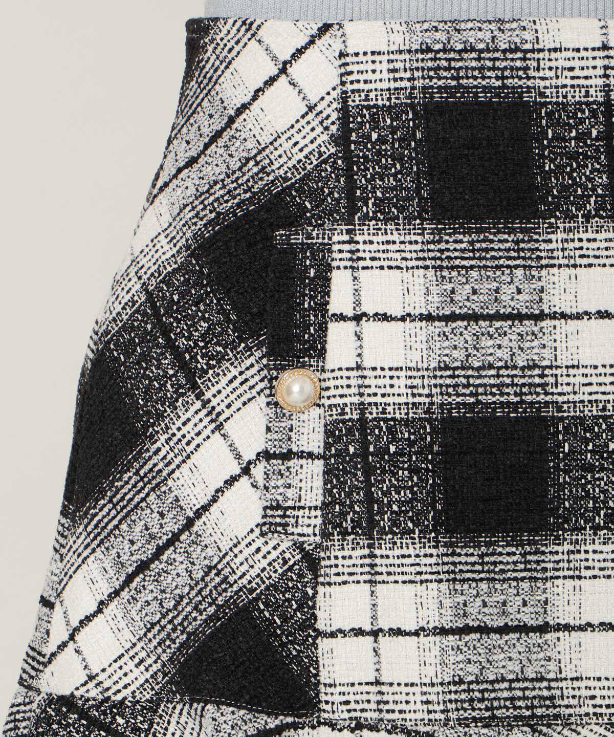 WILLSELECTION「ヘムフレアツイードミニスカート」|フレア|