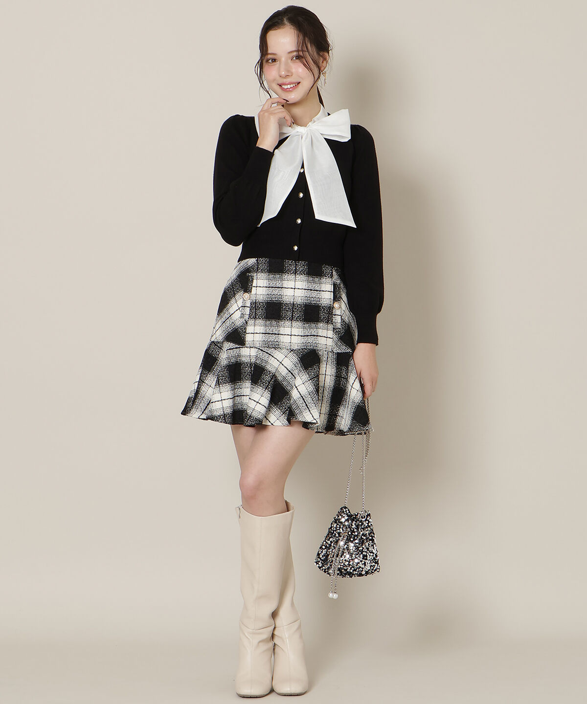 WILLSELECTION「リボンタイニットトップス」|ニット・セーター|